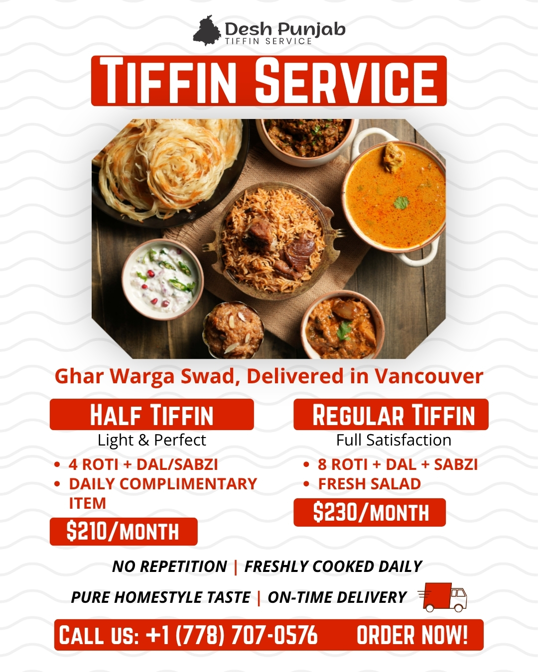 Tiffin service Facebook ad