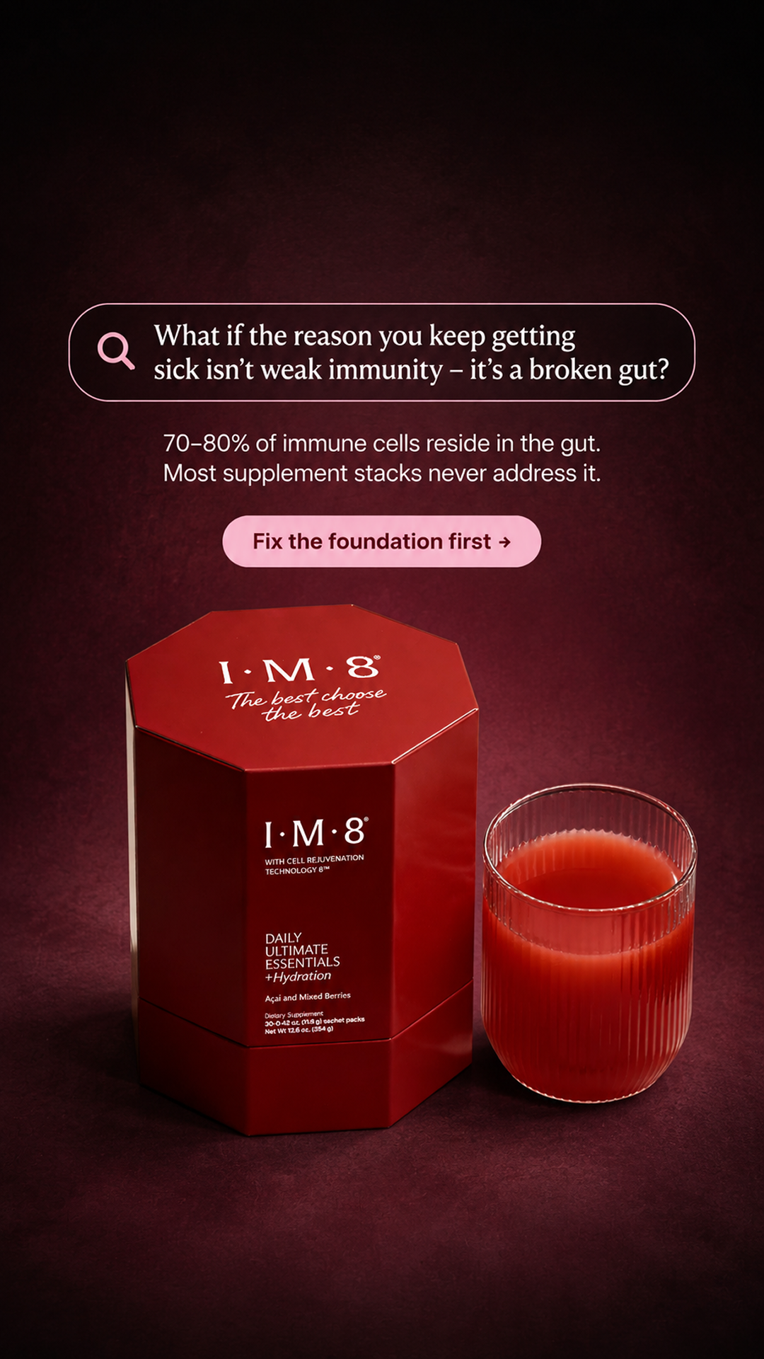 IM8 Health Facebook ad