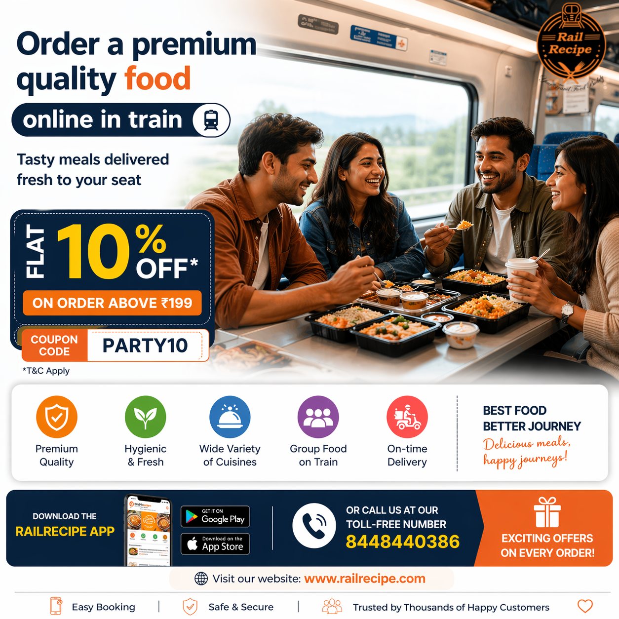 RailRecipe Facebook ad: Order Food on Train Online | Authorised IRCTC E-catering…