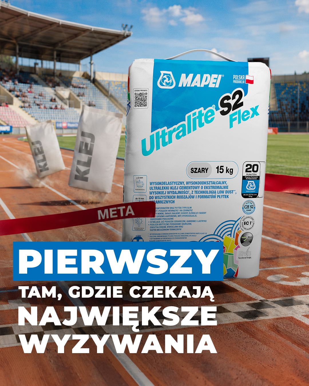 MAPEI Polska Facebook ad: Na opakowaniu wyróżnia się S2, ale tam, gdzie…