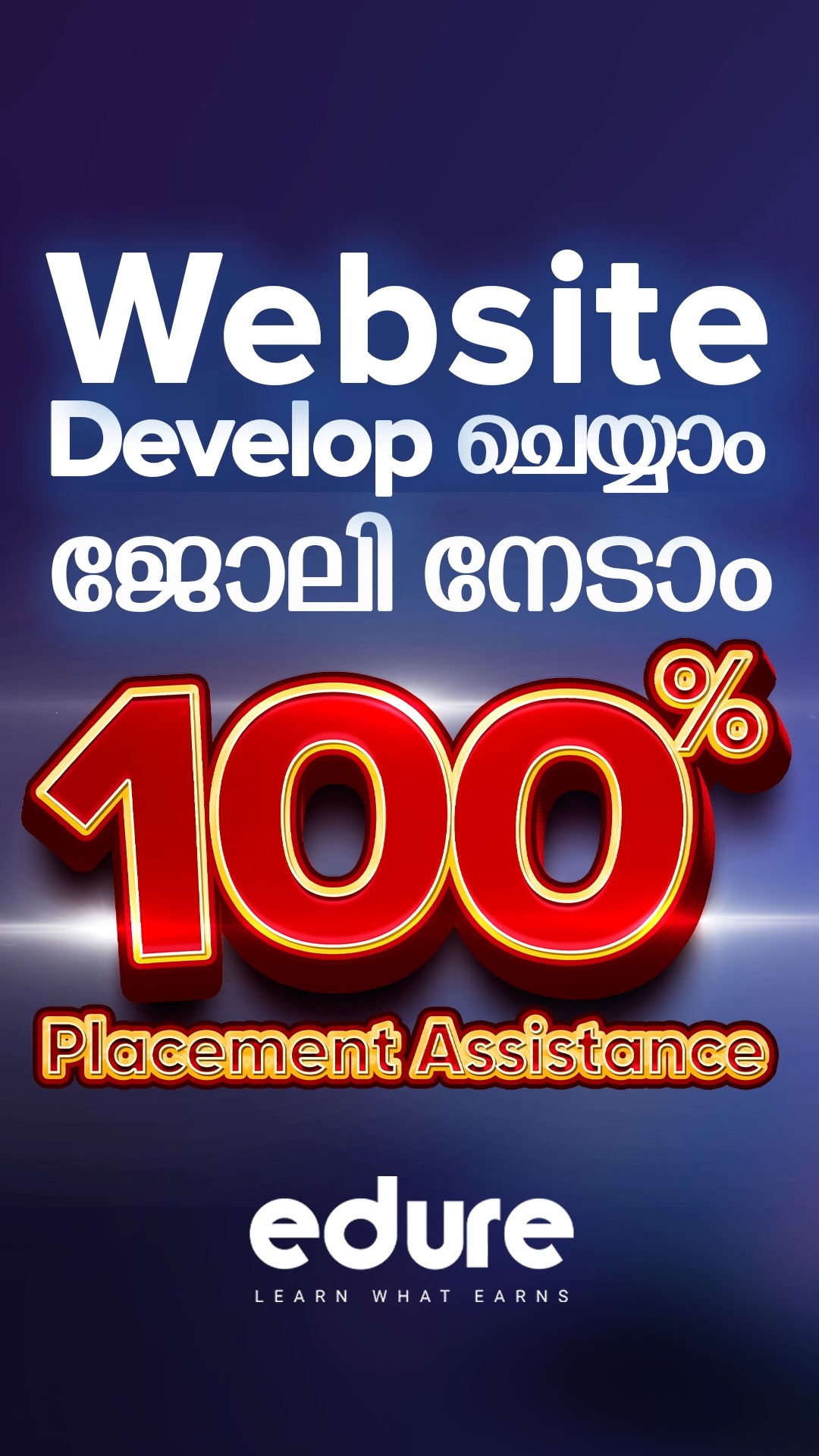 Edure Facebook ad: Looking to kickstart your career in Web Development?