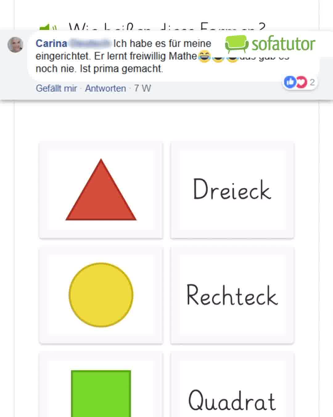 sofatutor Facebook ad: Jetzt Aktionspreis sichern!