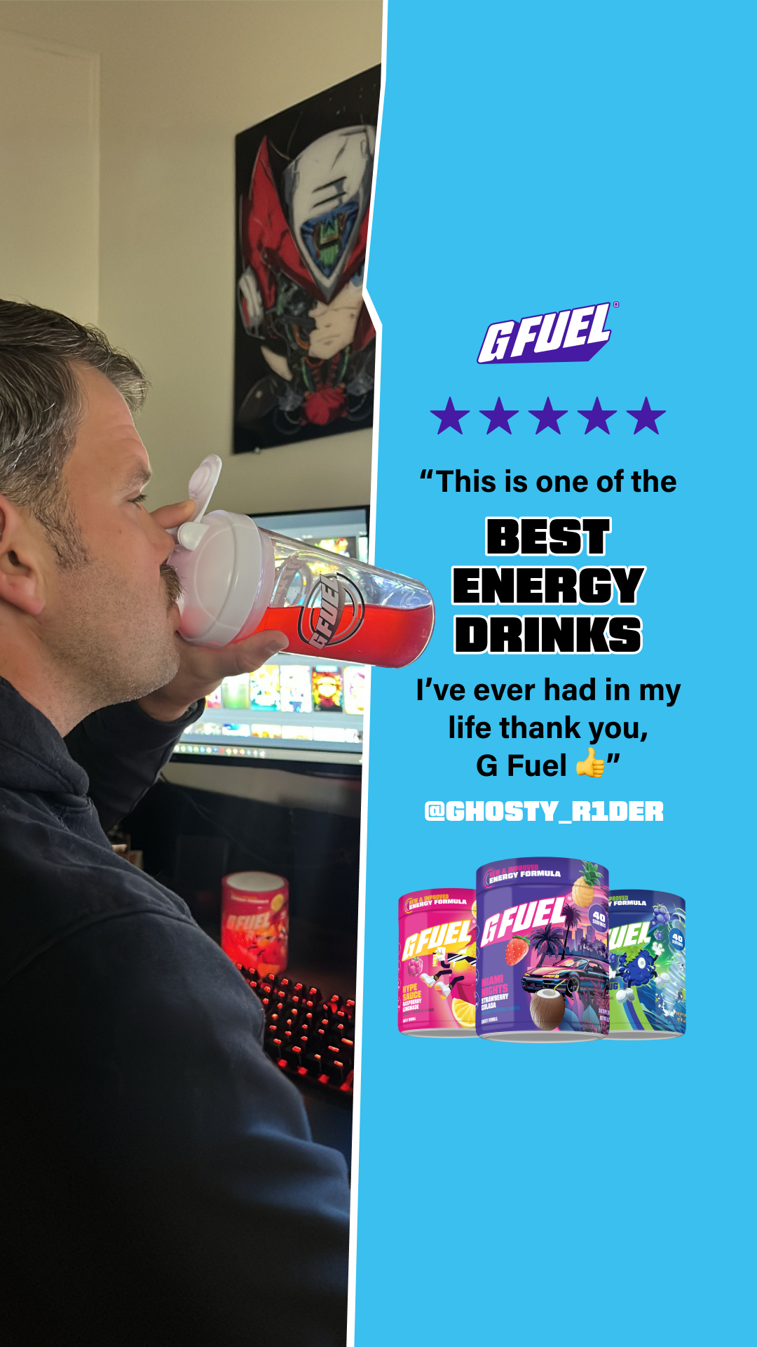 G FUEL Facebook ad