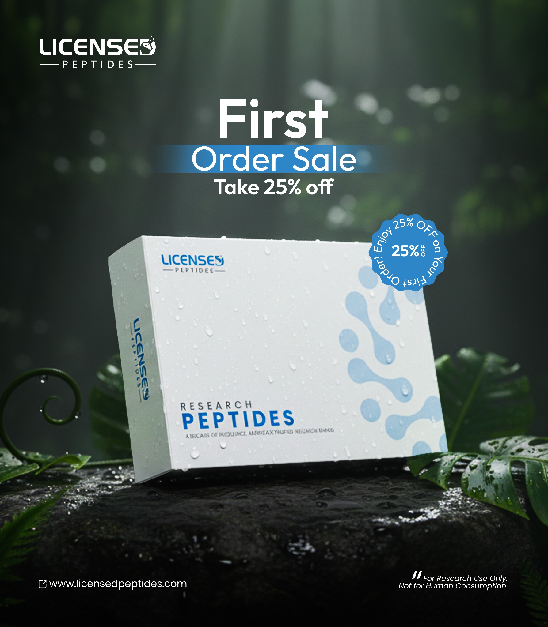 LicensedPeptides.com Facebook ad