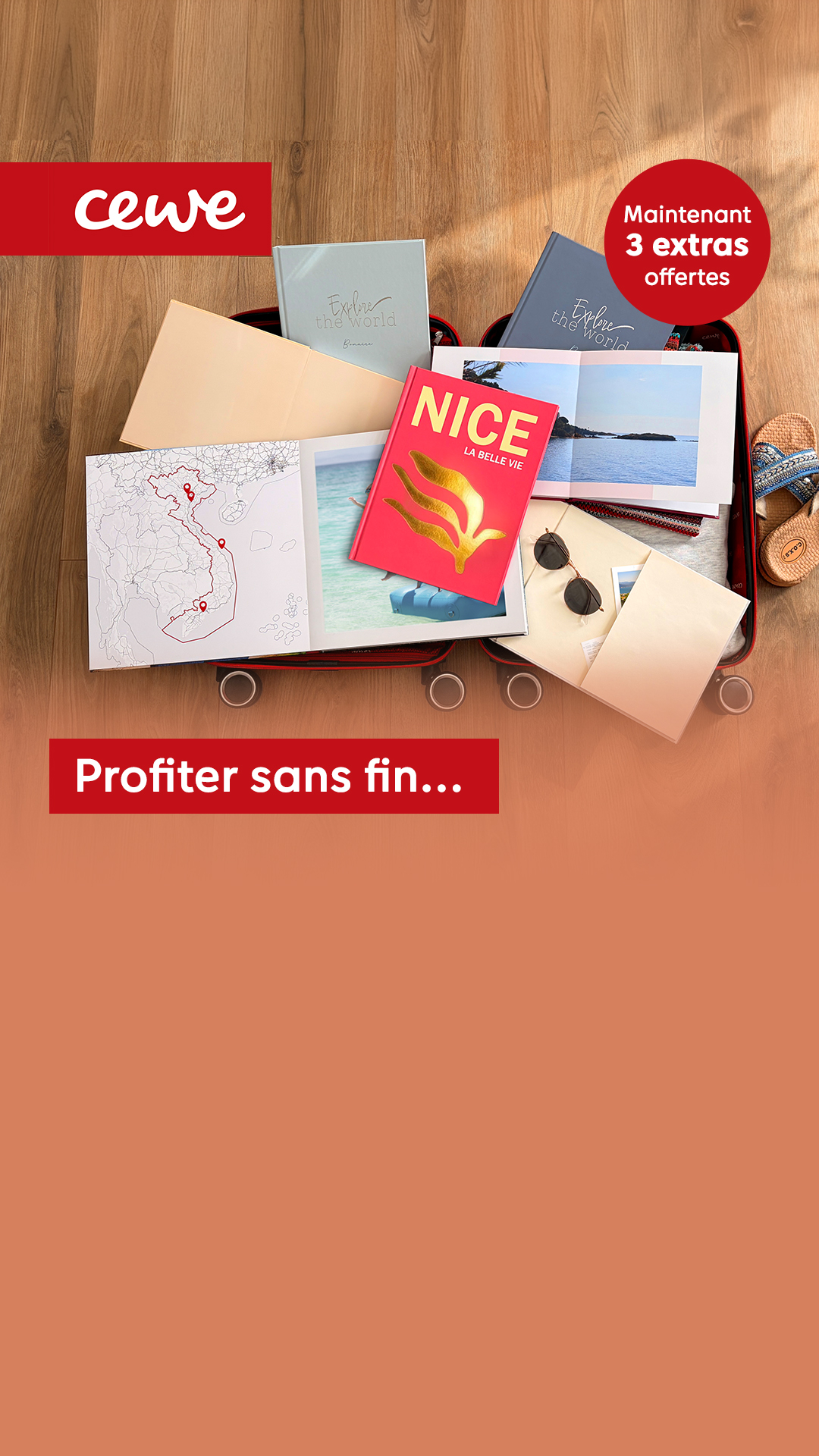 CEWE Facebook ad: Créez votre LIVRE PHOTO CEWE