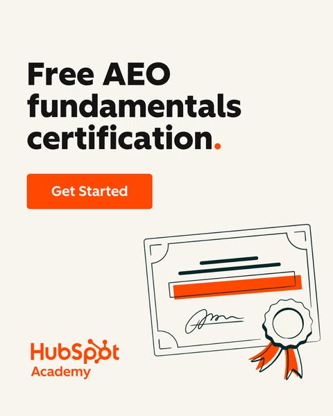 HubSpot Academy Facebook ad