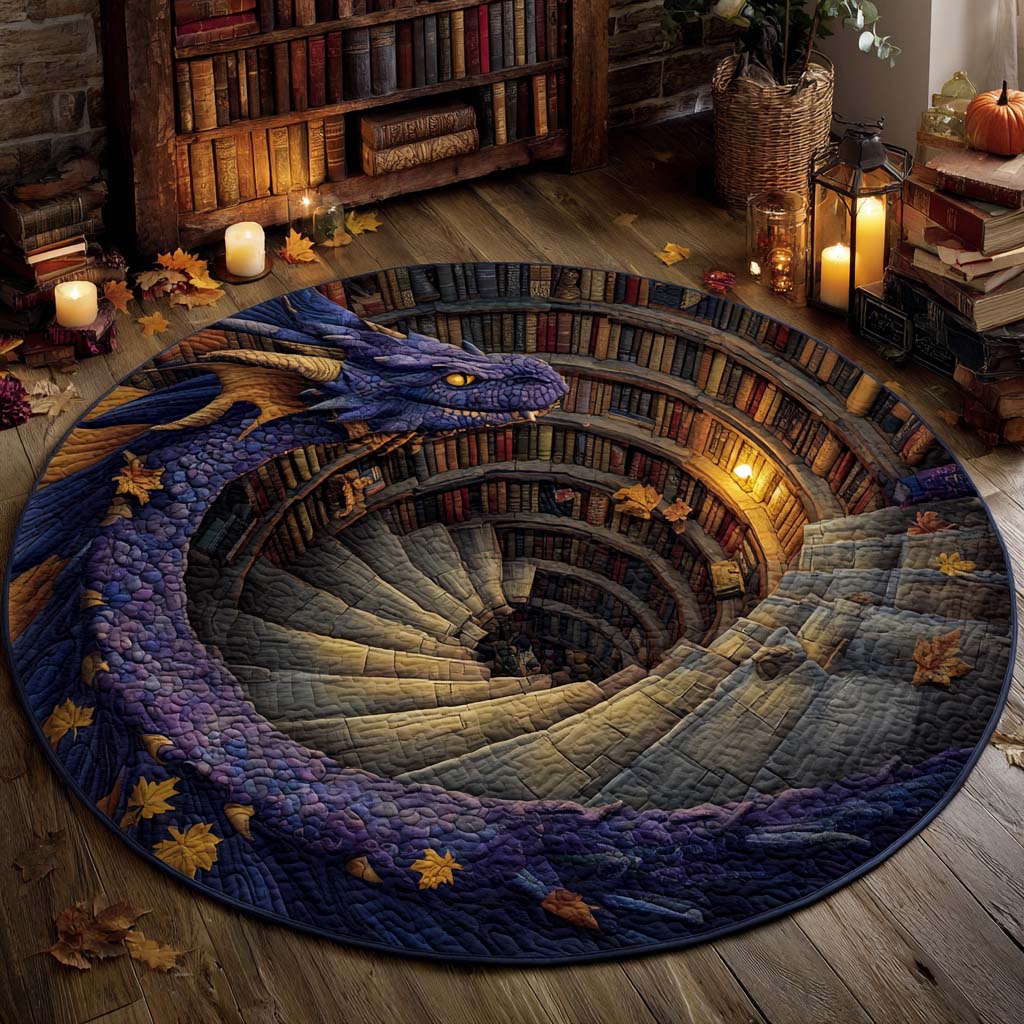 Vantique Luxe Quilts Facebook ad: Spiral Watcher Quilted Round Mat NCU0XD1008