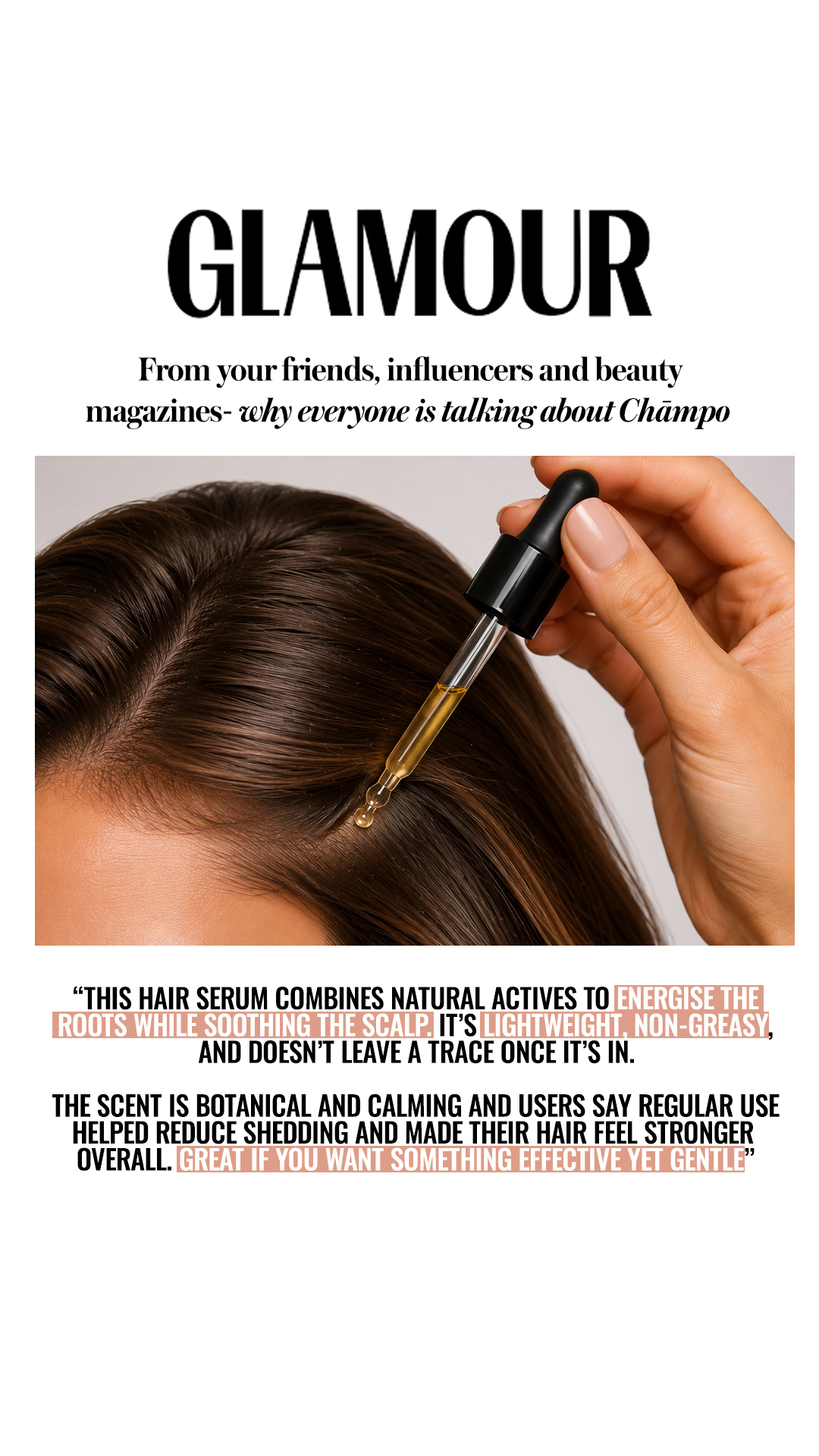 Chāmpo Haircare Facebook ad