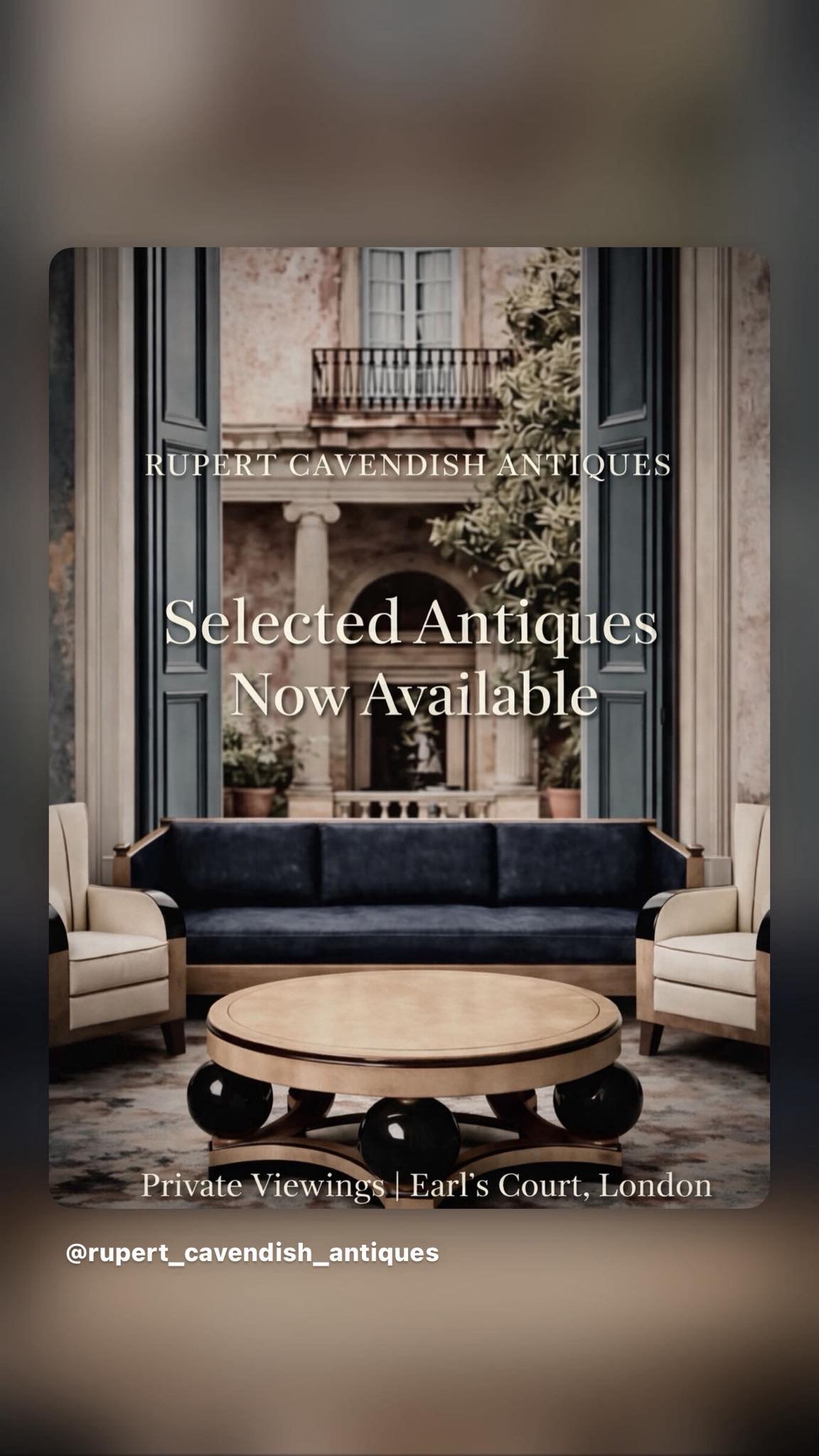 Rupert Cavendish Antiques Facebook ad
