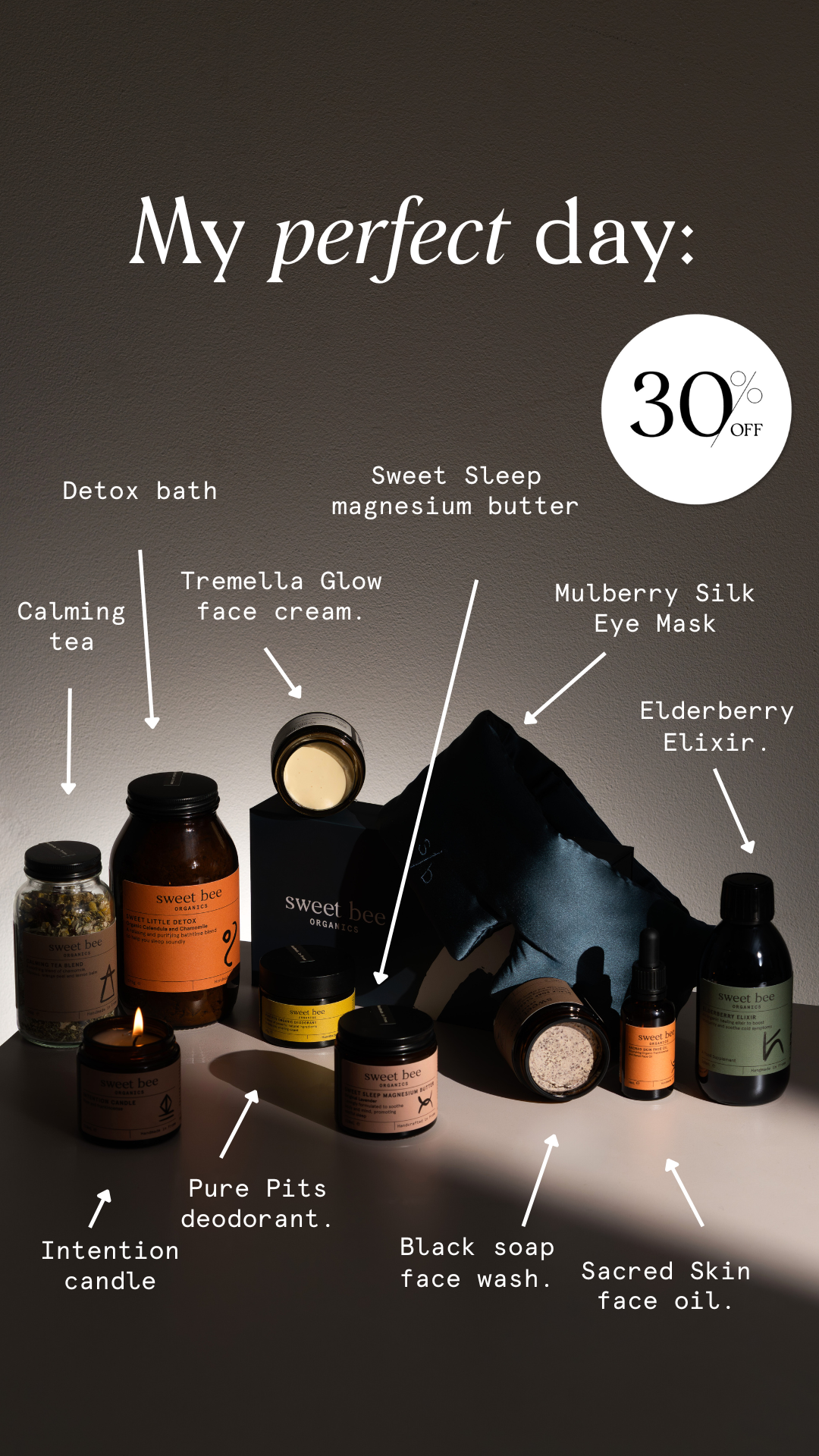 Sweet Bee Organics Facebook ad