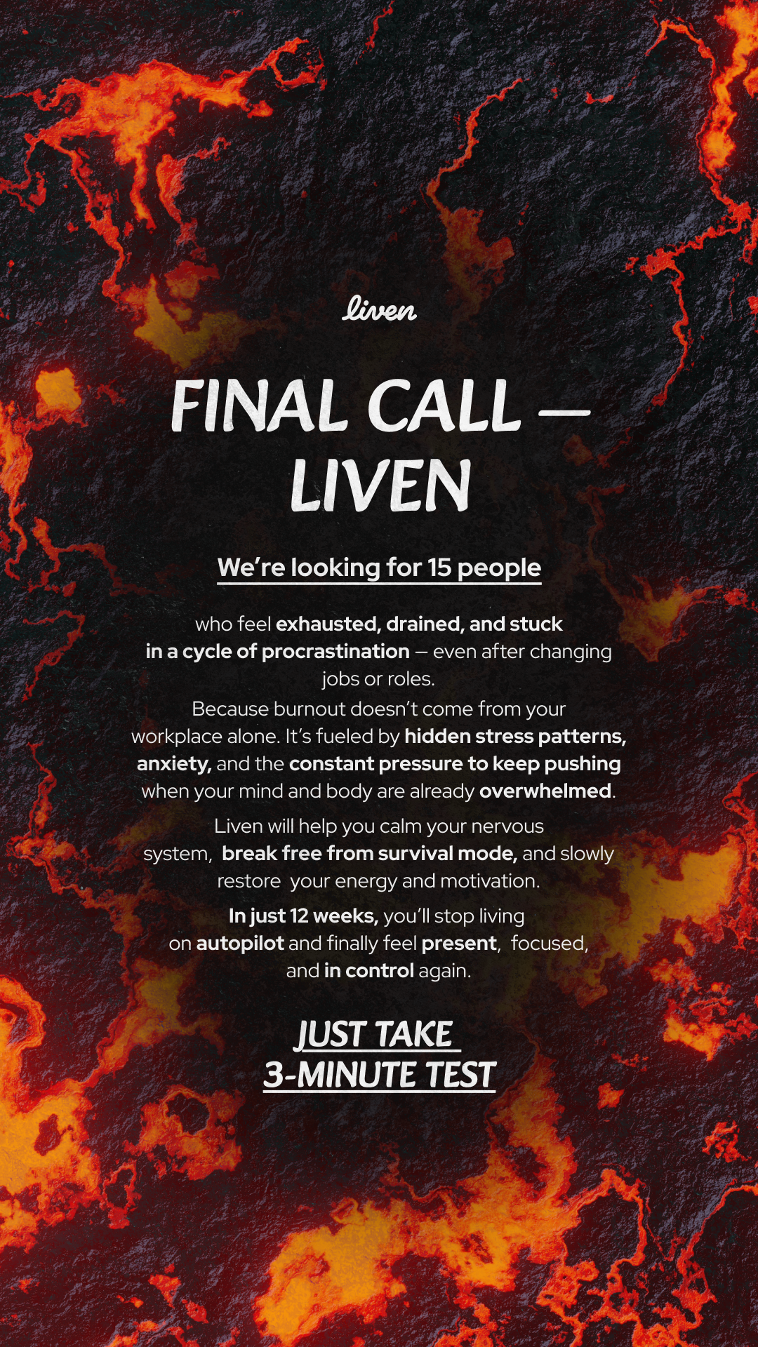 Liven: Self-Discovery Community Facebook ad