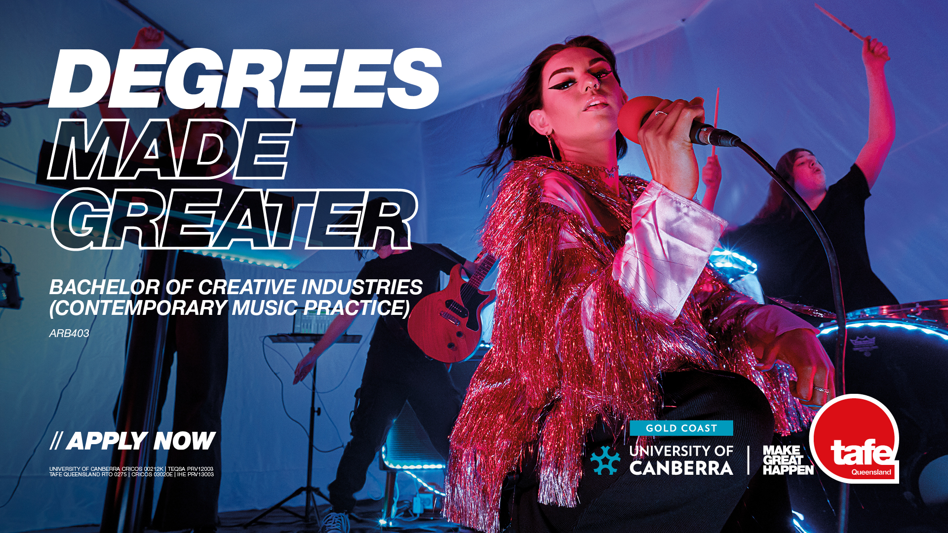 TAFE Queensland Facebook ad: Bachelor of Creative Industries | TAFE Queensland