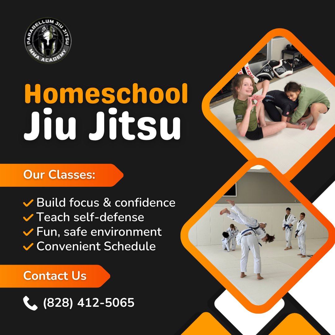 Parabellum Jiu Jitsu MMA Academy Facebook ad: Homeschool Jiu Jitsu Classes (Asheville, NC)
