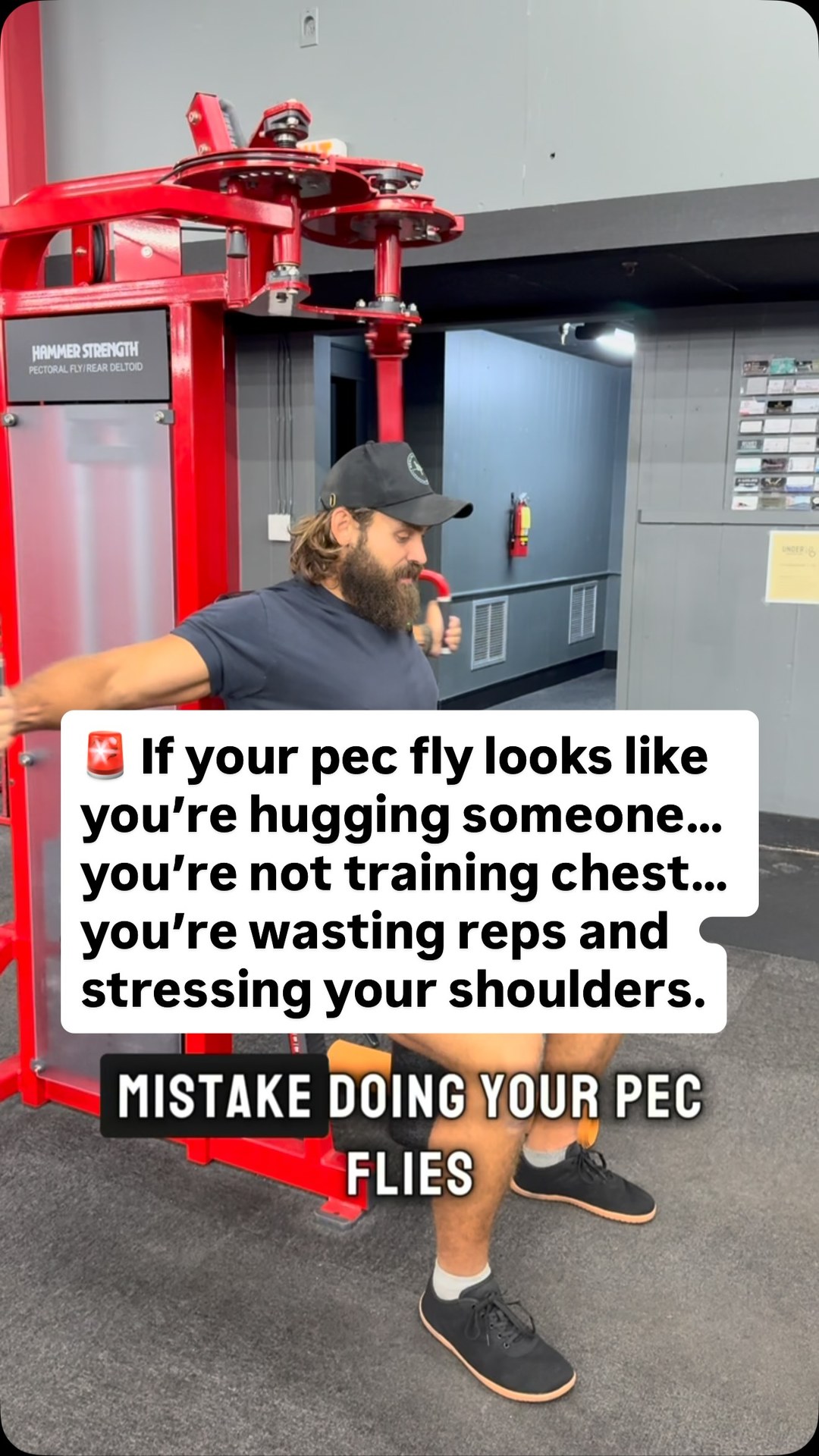 Jake Maciaszek Facebook ad: If your pec fly looks like you’re hugging…