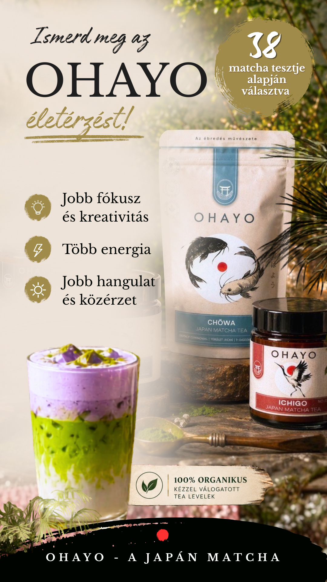 OHAYO - The matcha tea Facebook ad: Nézd meg, mitől különleges!