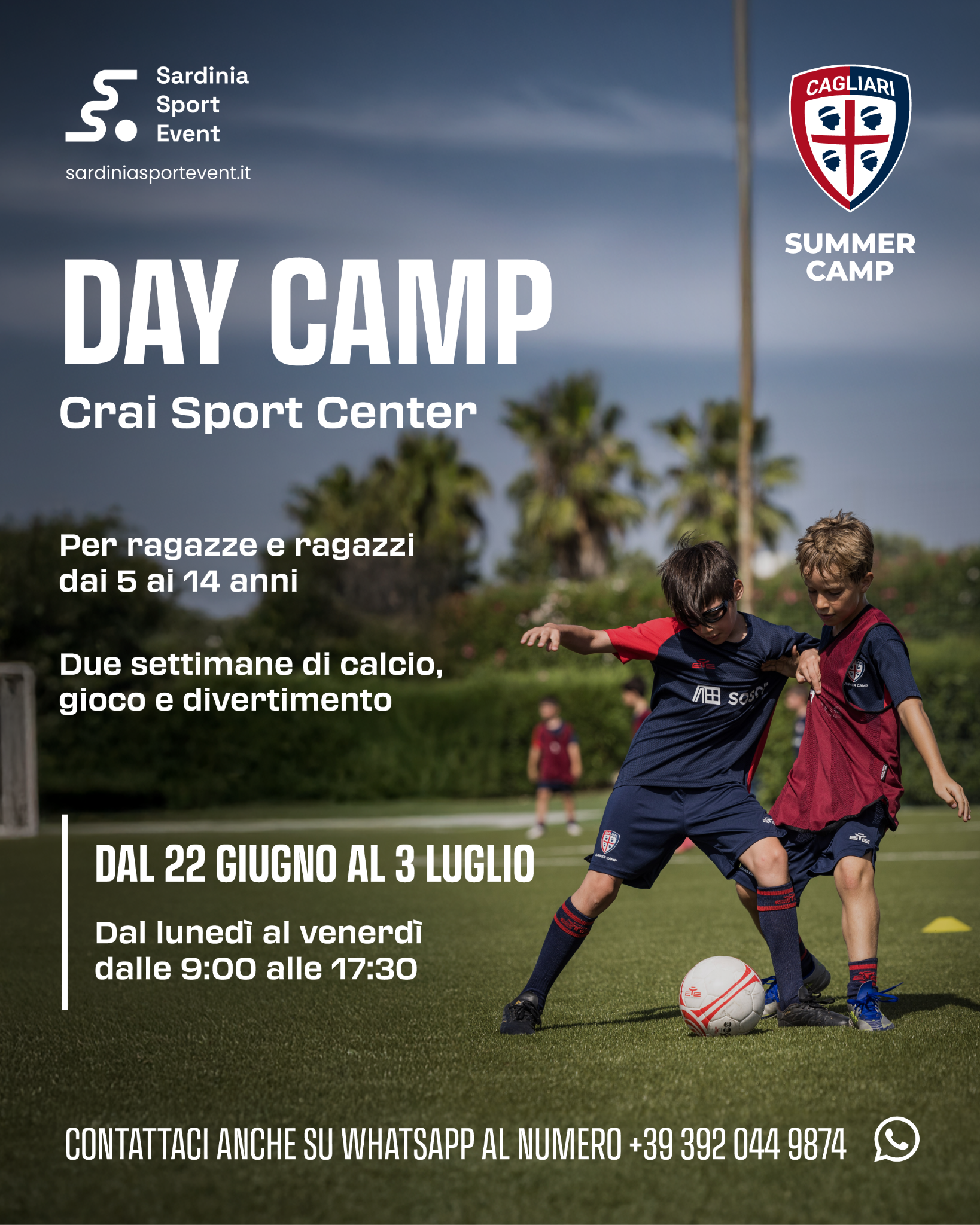 Summer Camp Cagliari Calcio Facebook ad from Mar 4, 2026