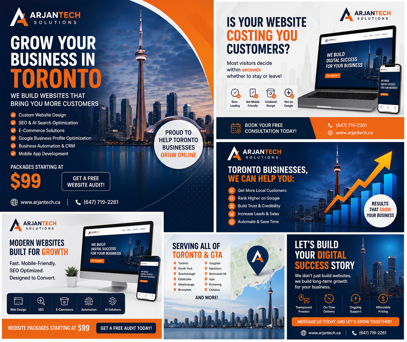ArjanTech-Solutions Facebook ad: Free Website Audit