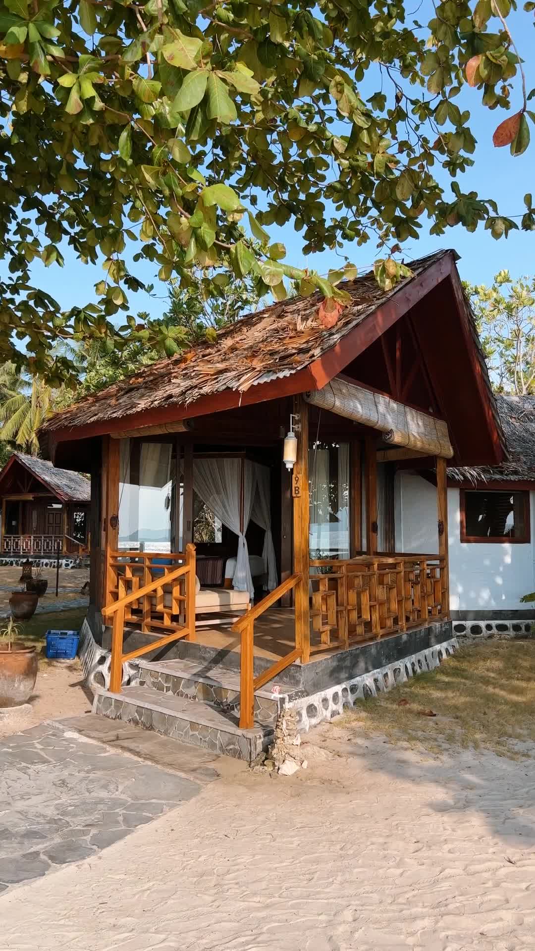 Gangga Island Resort & Gangga Divers Facebook ad: Built under shady palm trees, surrounded by white…