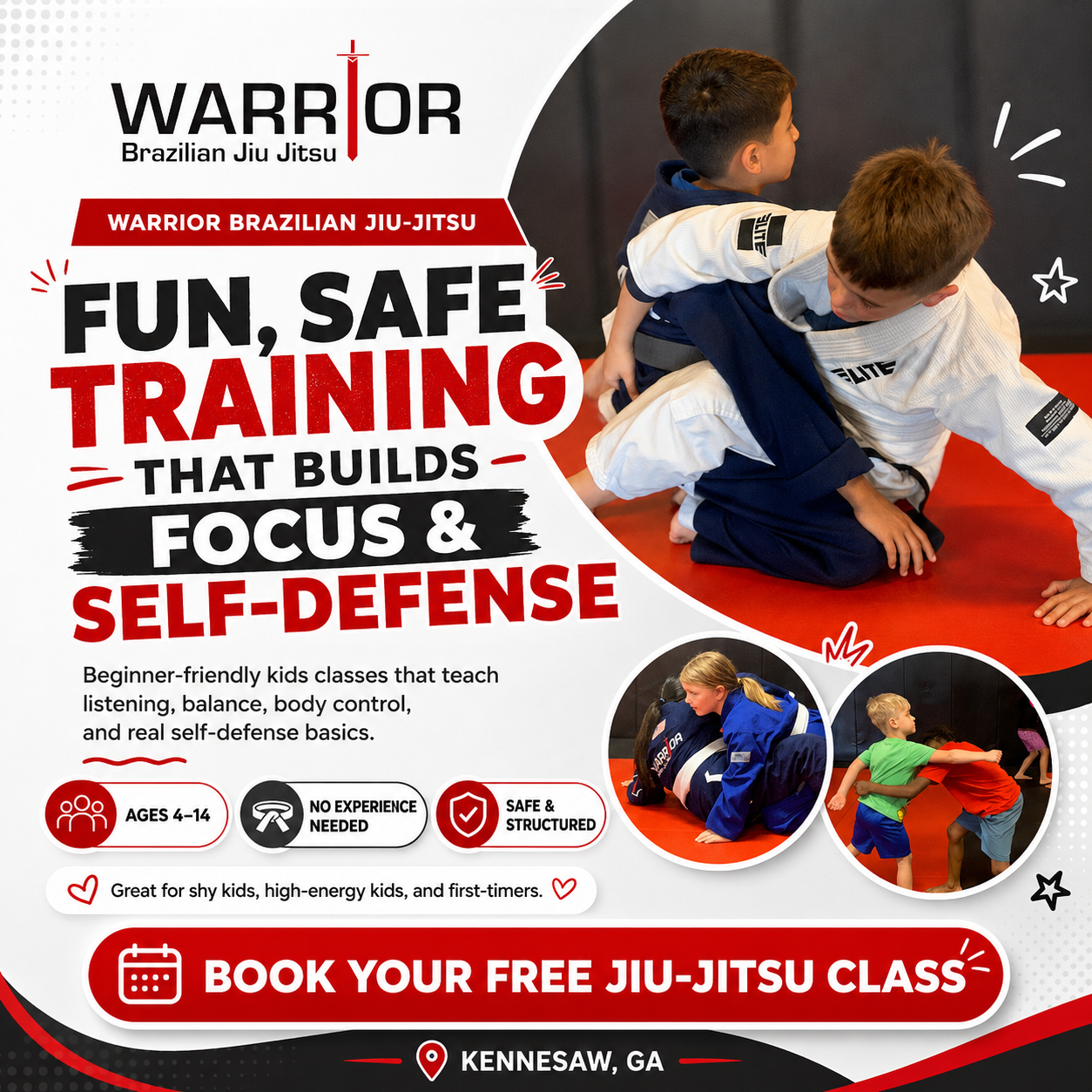 Warrior Brazilian Jiu Jitsu Academy Facebook ad