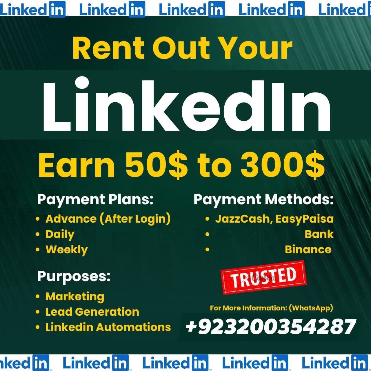 Octavia Facebook ad: If you want to rent your LinkedIn, you…