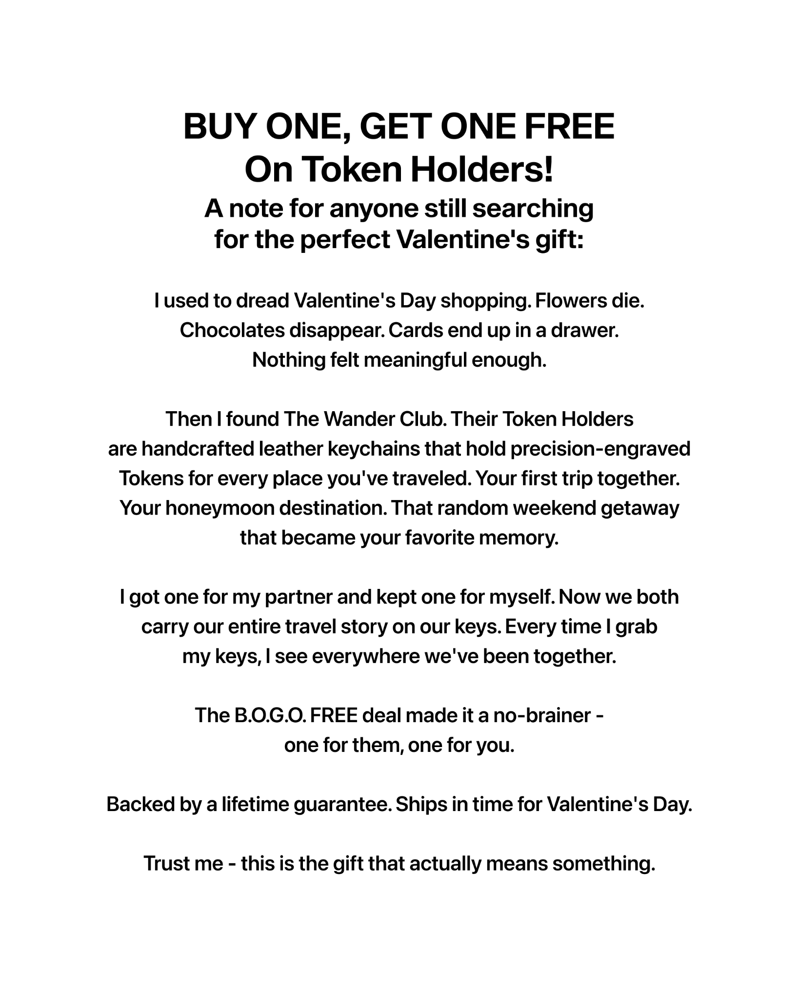 The Wander Club Facebook ad