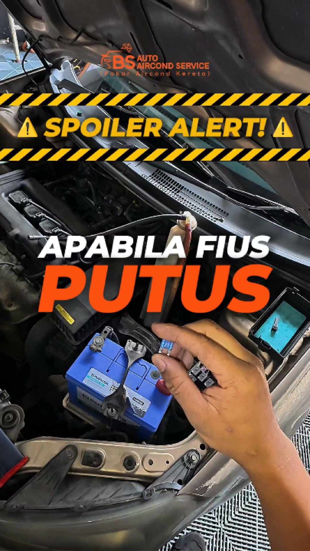 BS Auto Aircond Service Facebook ad: SPOILER ALERT: Kesilapan Tipikal Bila Fius Aircond Putus.