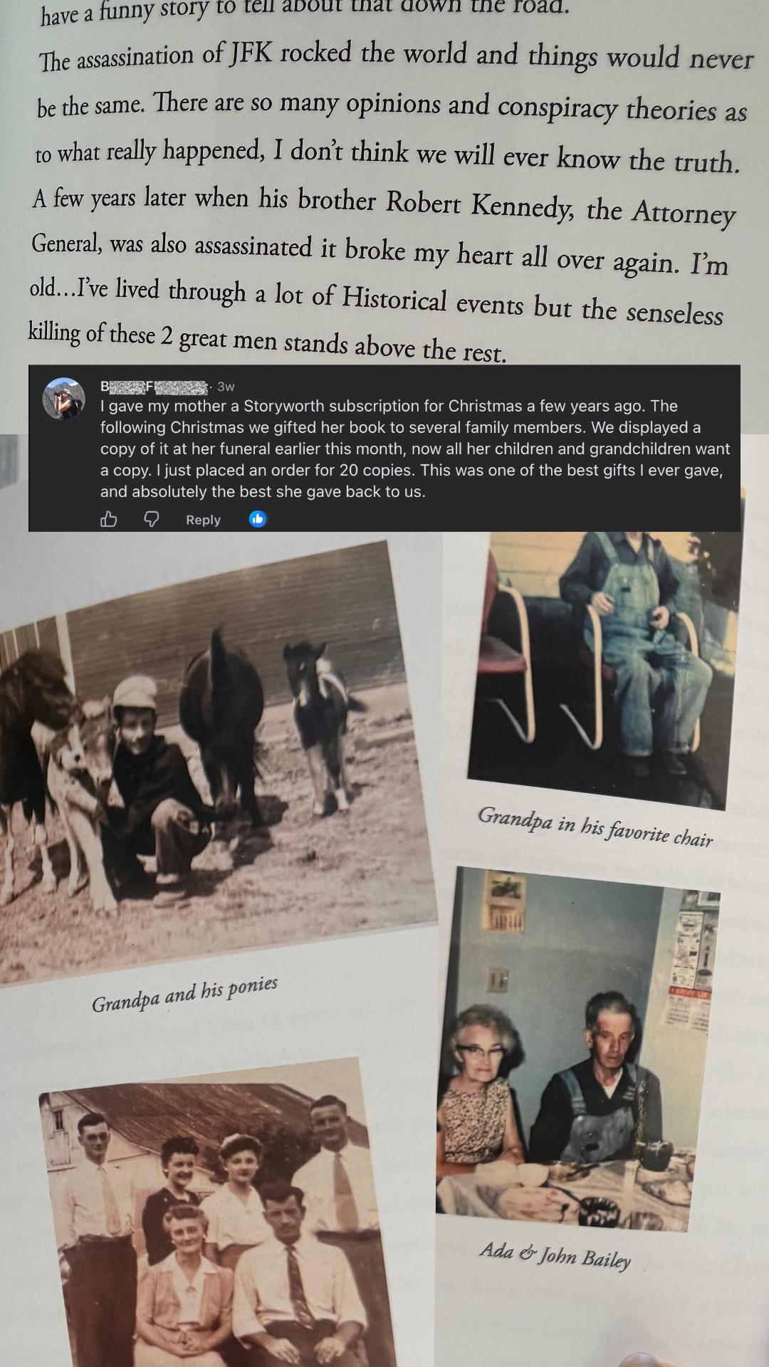 Storyworth Facebook ad