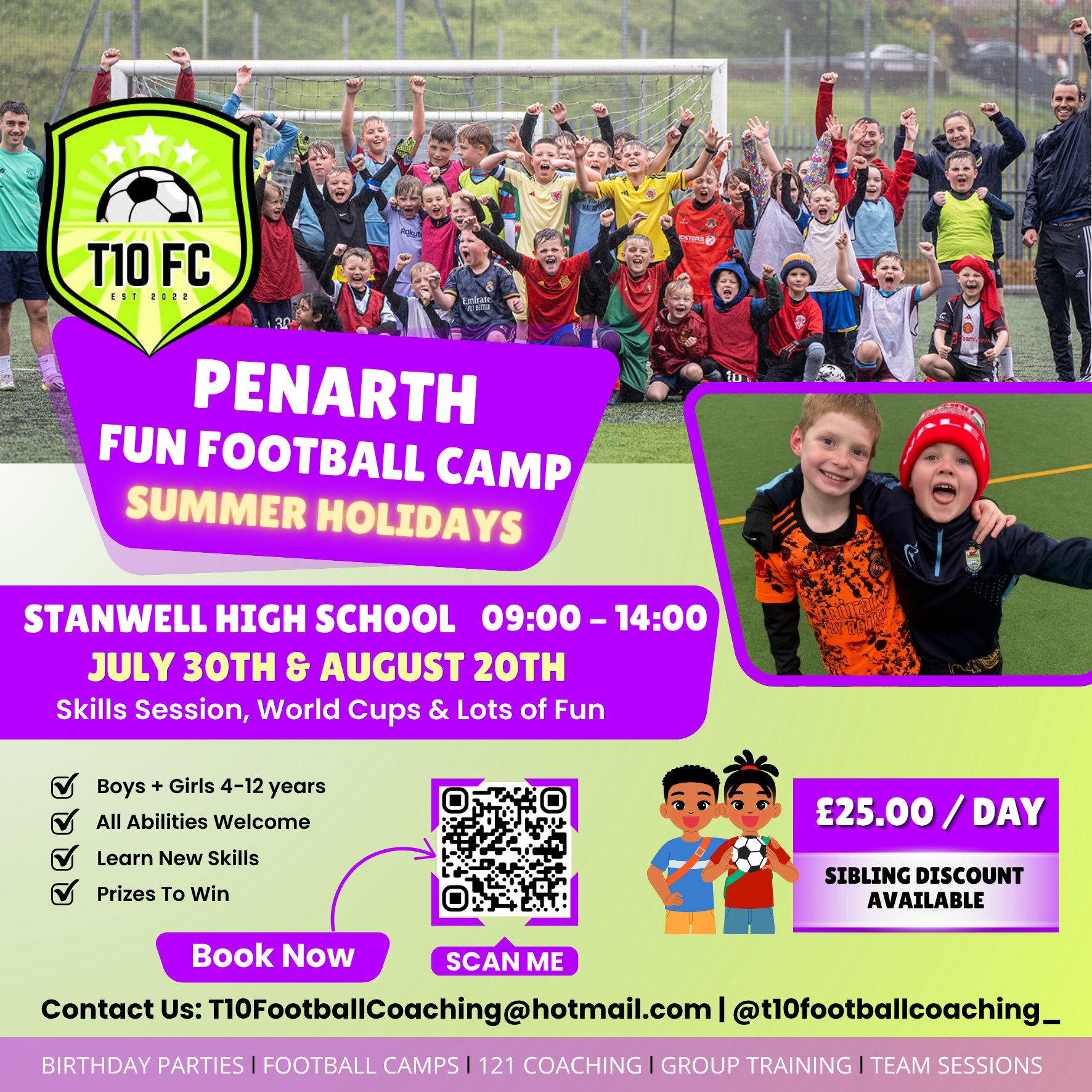 T10 Football Coaching Facebook ad