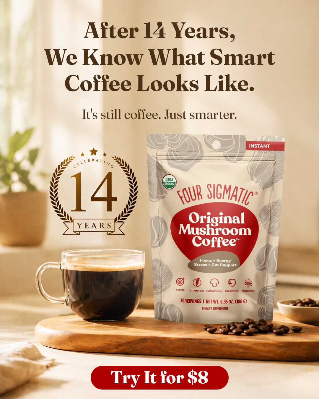 Four Sigmatic Facebook ad