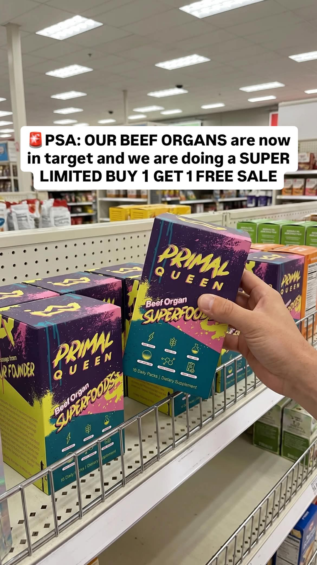 Primal Queen Facebook ad: Buy 1 Primal Queen at Target, Get 1 FREE