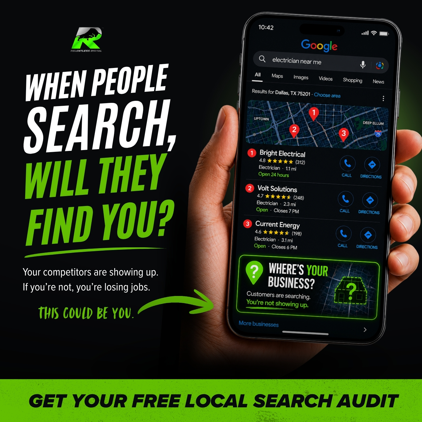 Relentless Digital Facebook ad