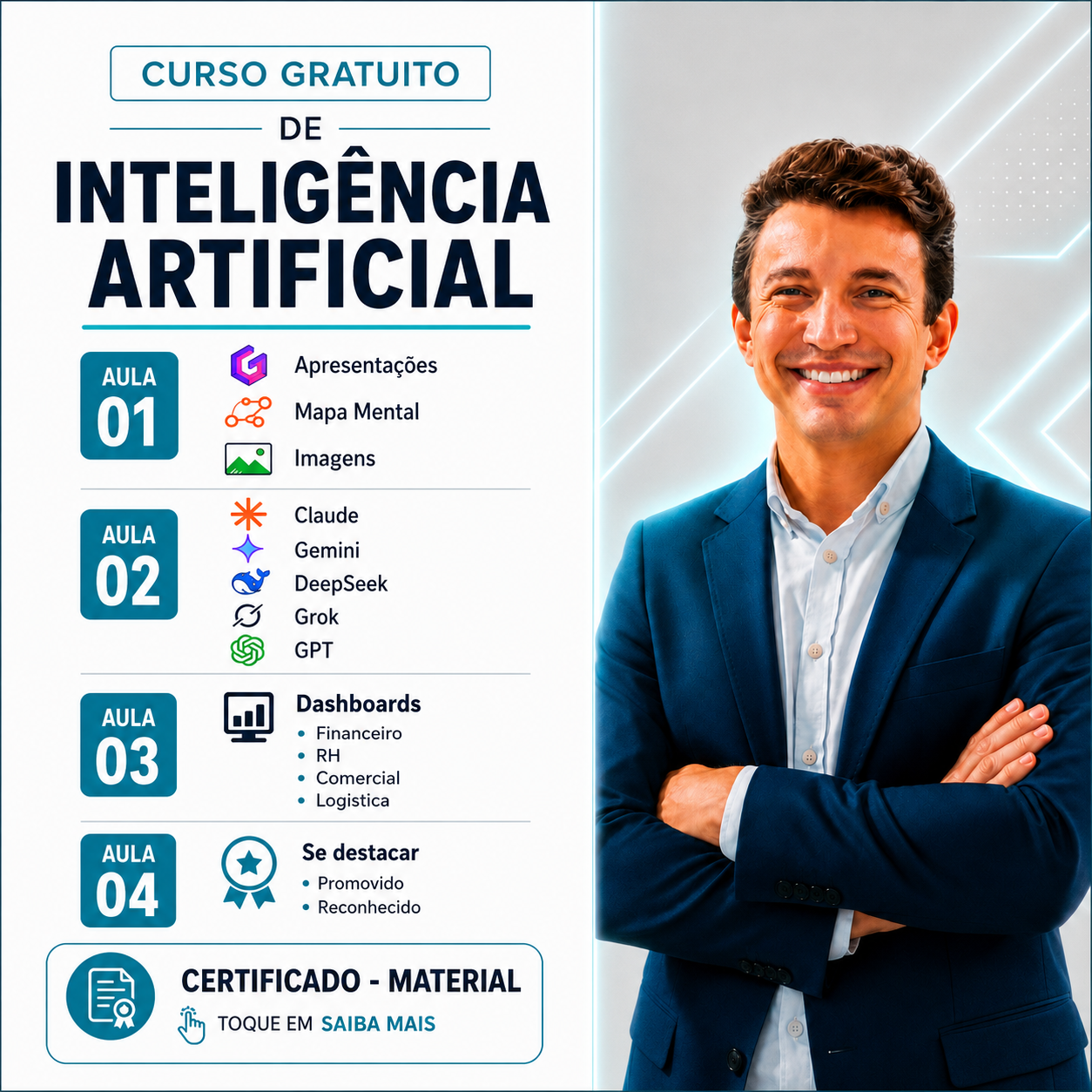Tetra Educação Facebook ad: Crie seu Funcionário de IA