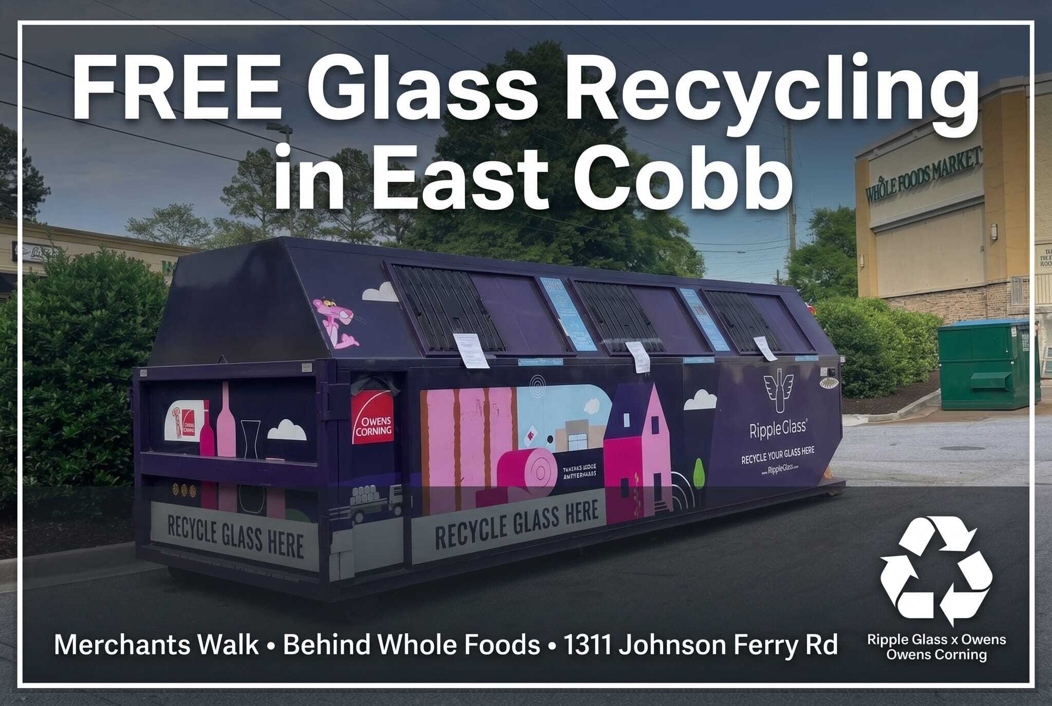 TrashTastic Facebook ad: Did you know there's a FREE glass recycling…