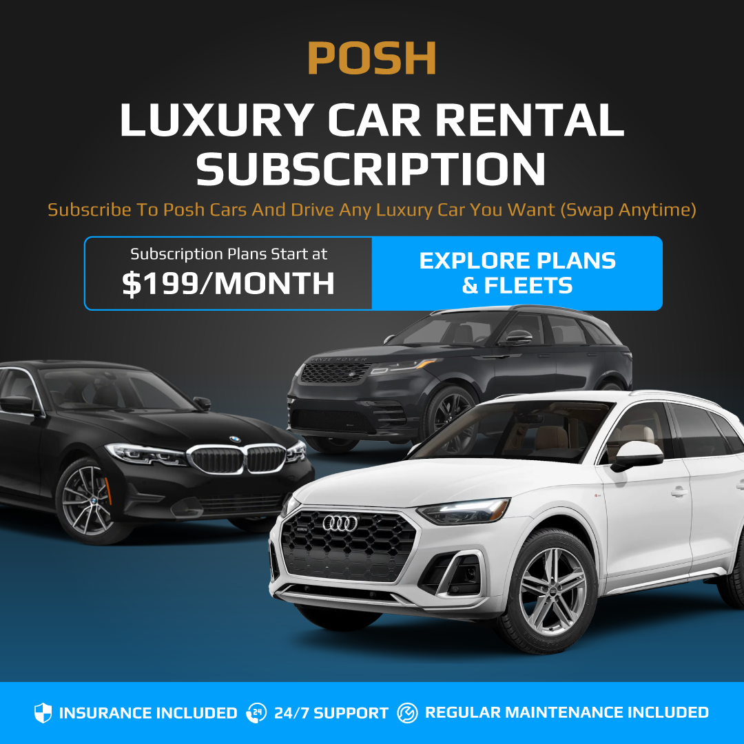 POSH Cars Facebook ad: Subscribe & Swap Luxury Cars Anytime