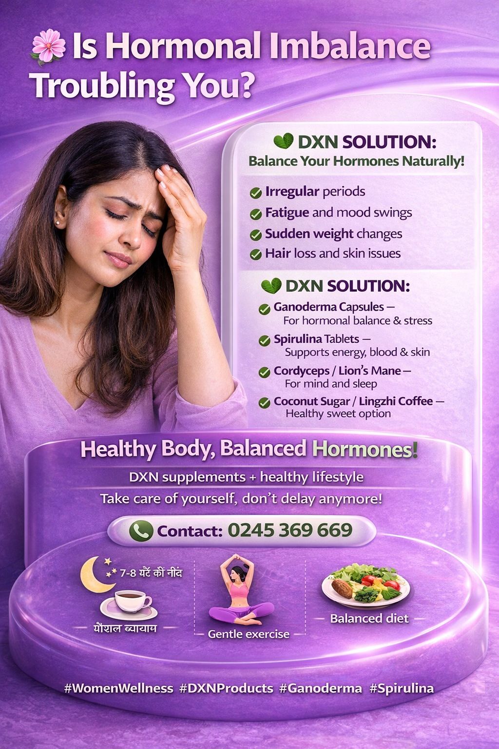 DXN Ghana Natural Health Products Facebook ad: Are Hormonal Imbalances Affecting You?