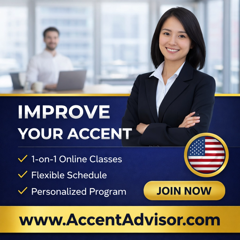 Accent Advisor - American Pronunciation Facebook ad