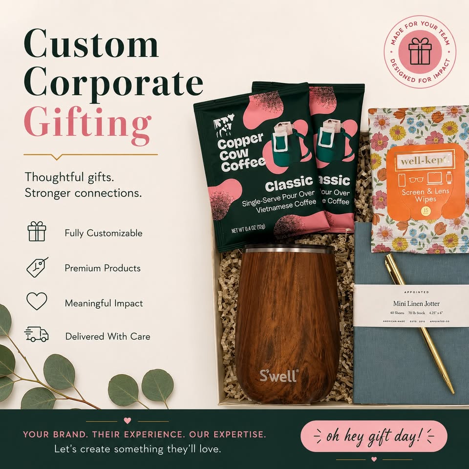 Oh Hey, Gift Day Facebook ad: Make gifting feel personal.