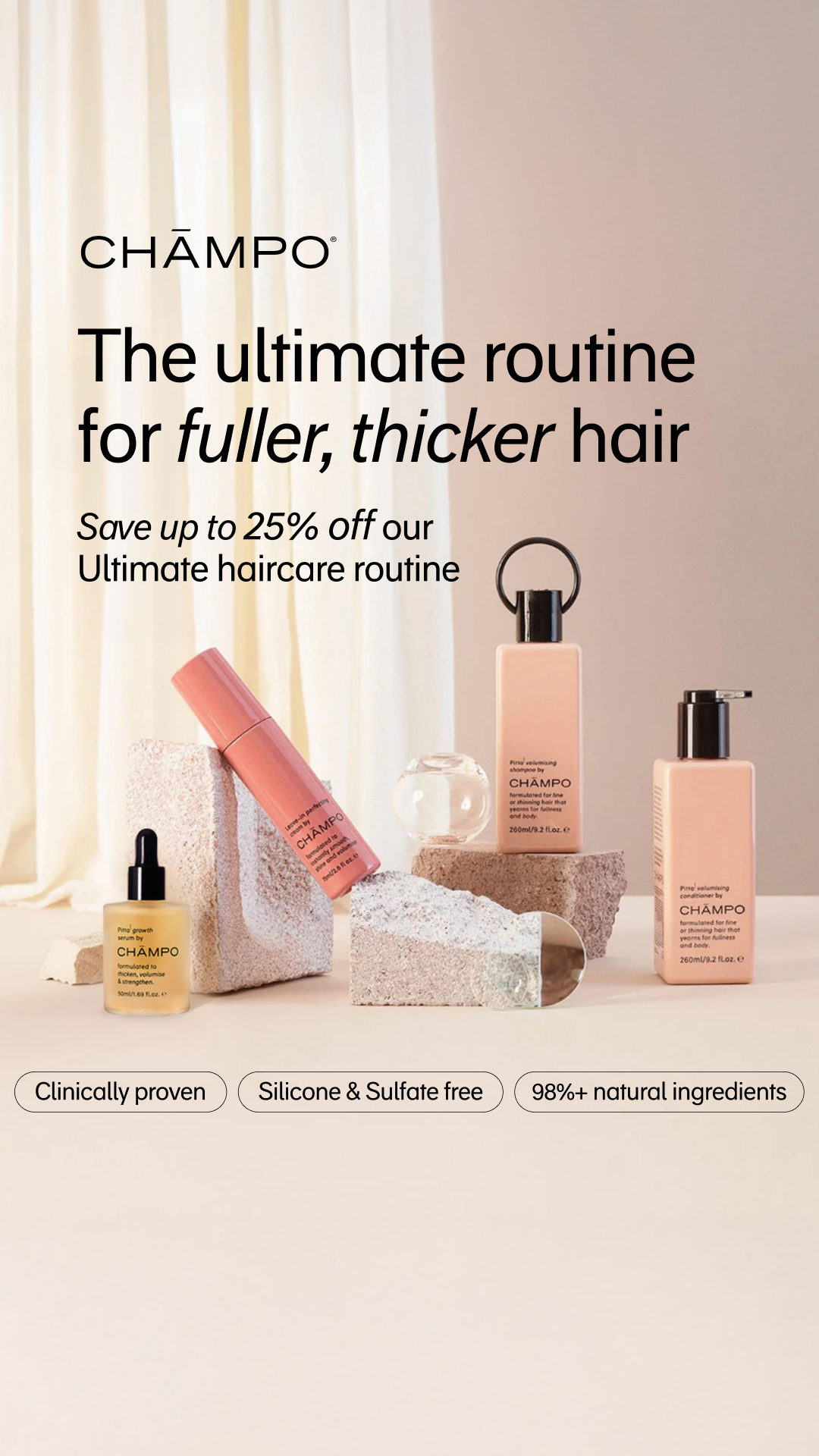 Chāmpo Haircare Facebook ad
