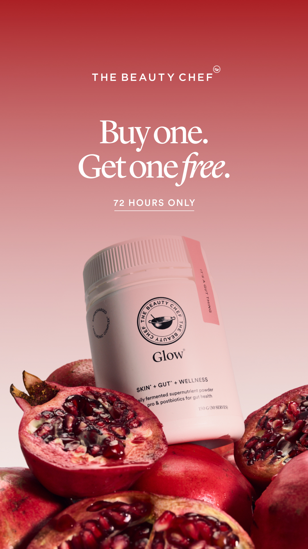 The Beauty Chef Facebook ad: Buy one. Get one free.