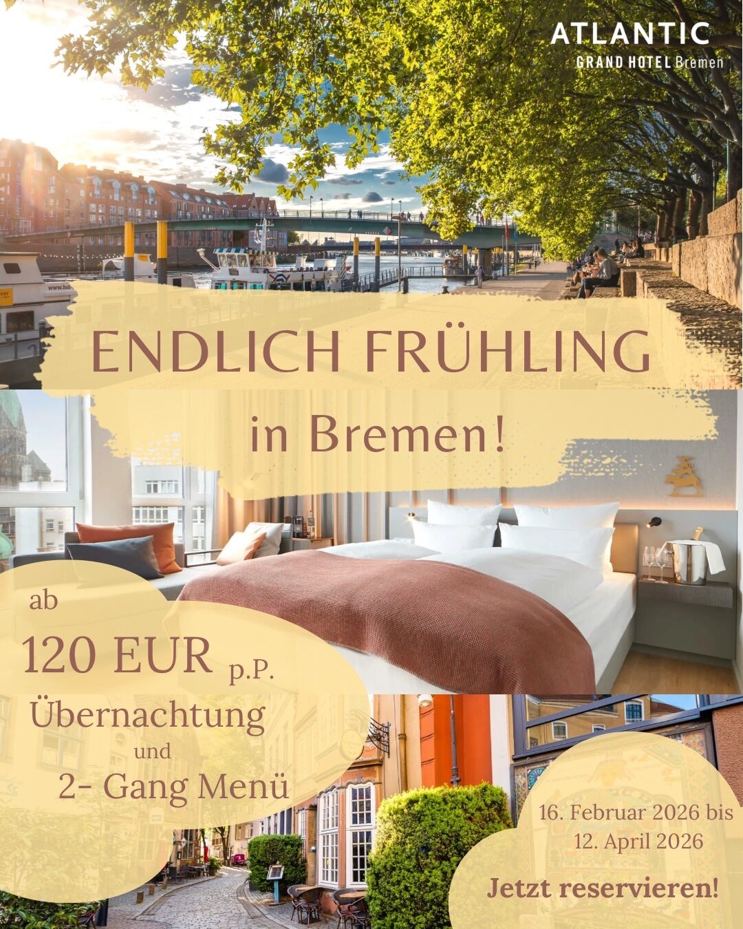 ATLANTIC Grand Hotel Bremen Facebook ad: Endlich Frühling | ATLANTIC Grand Hotel Bremen