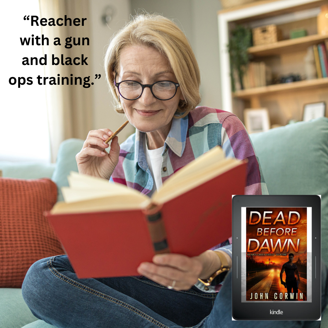 John Corwin Thriller & Fantasy Author Facebook ad