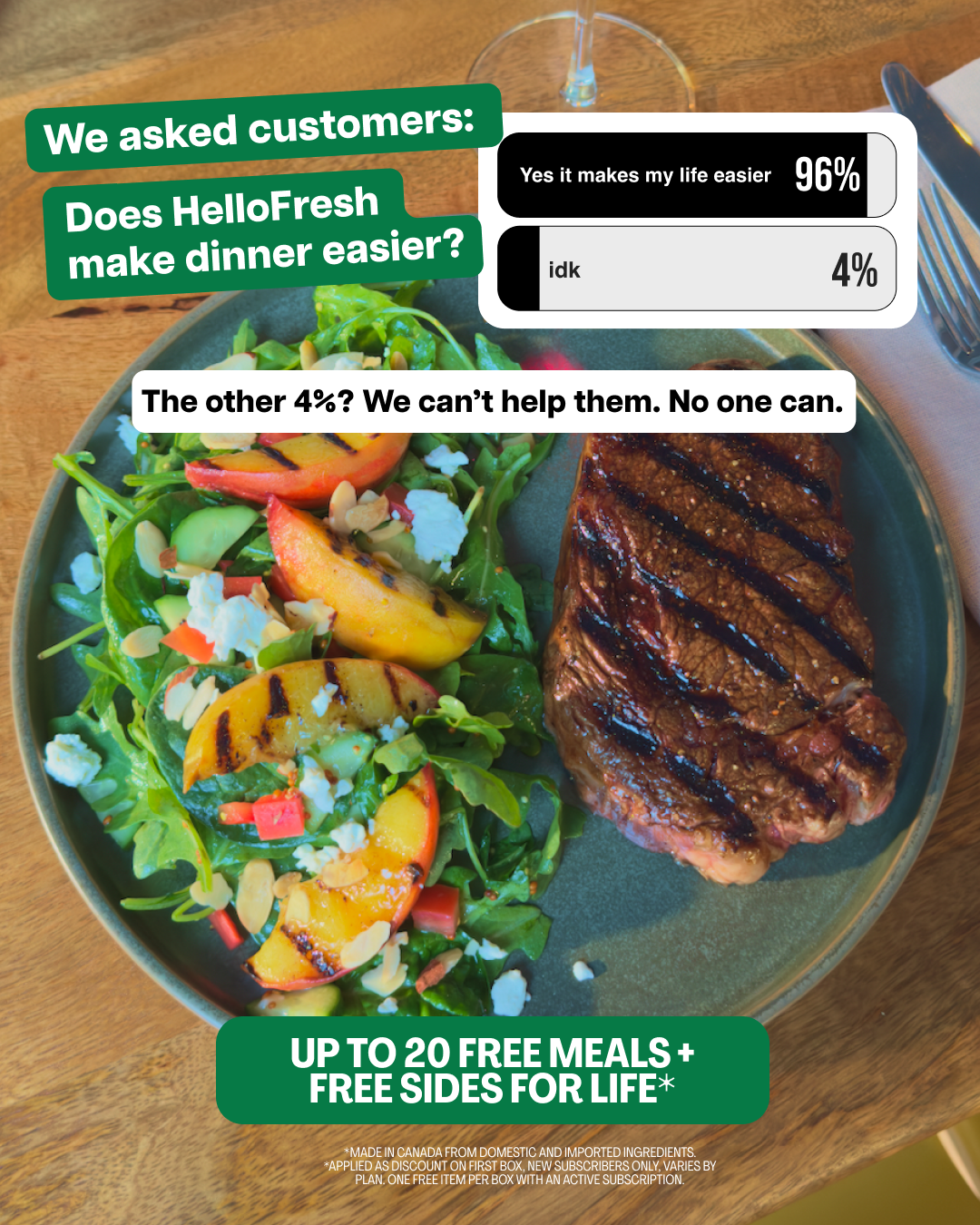 HelloFresh Facebook ad