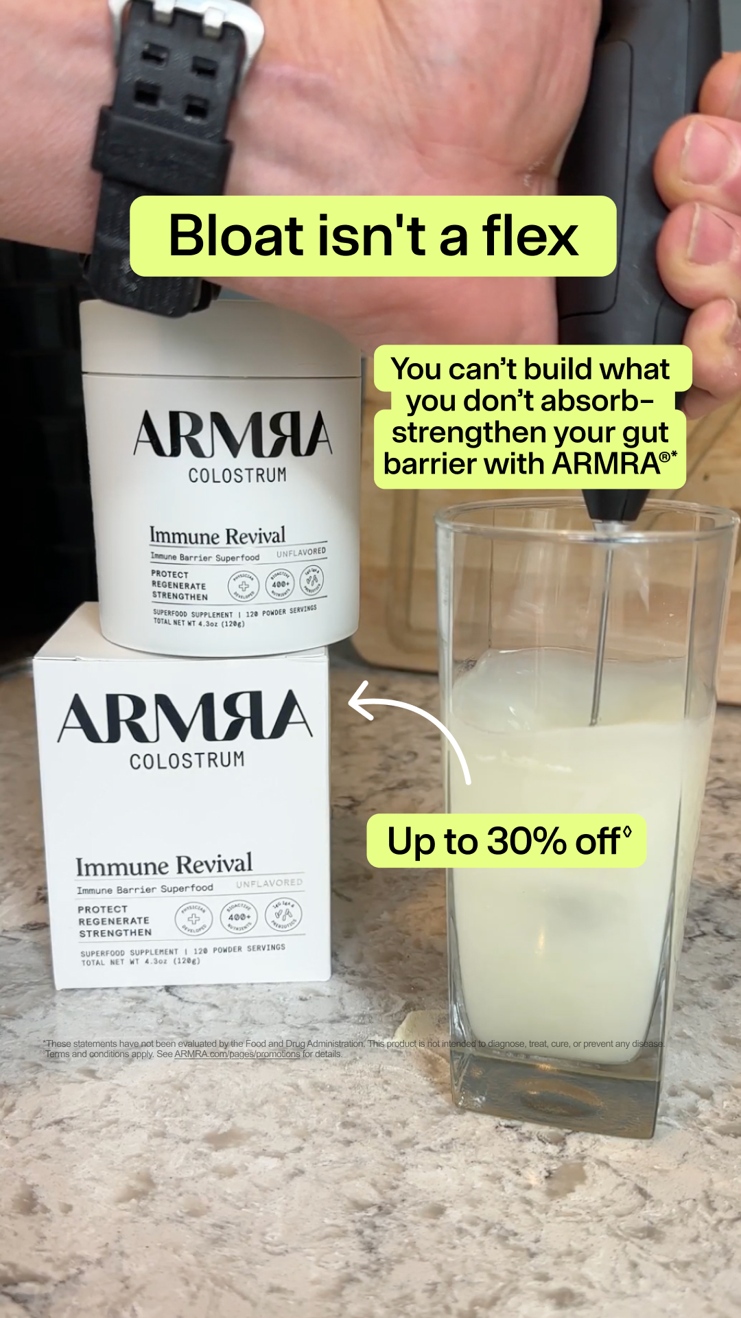 ARMRA Facebook ad