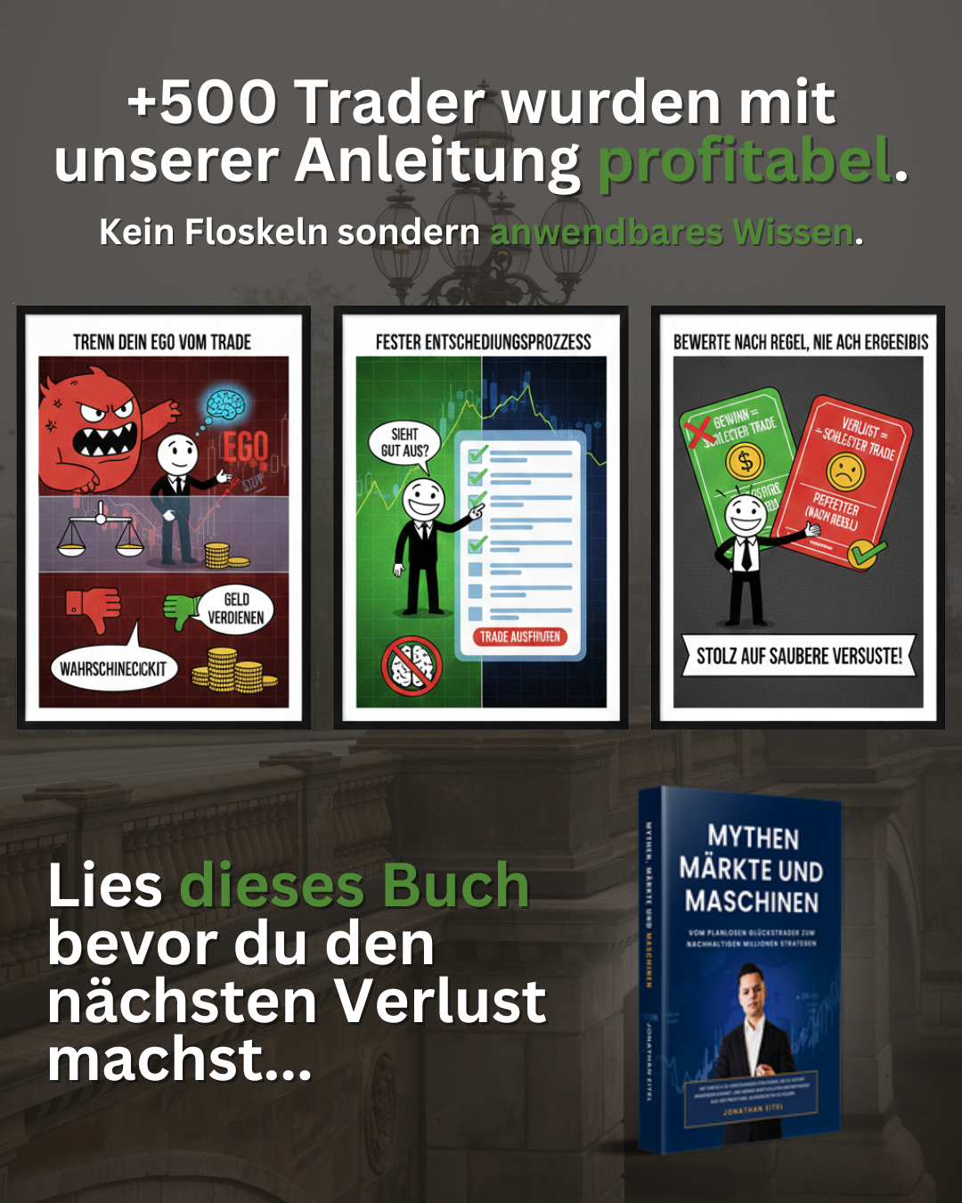 Jonathan Eitel Facebook ad: Profitable Trader lesen dieses Buch