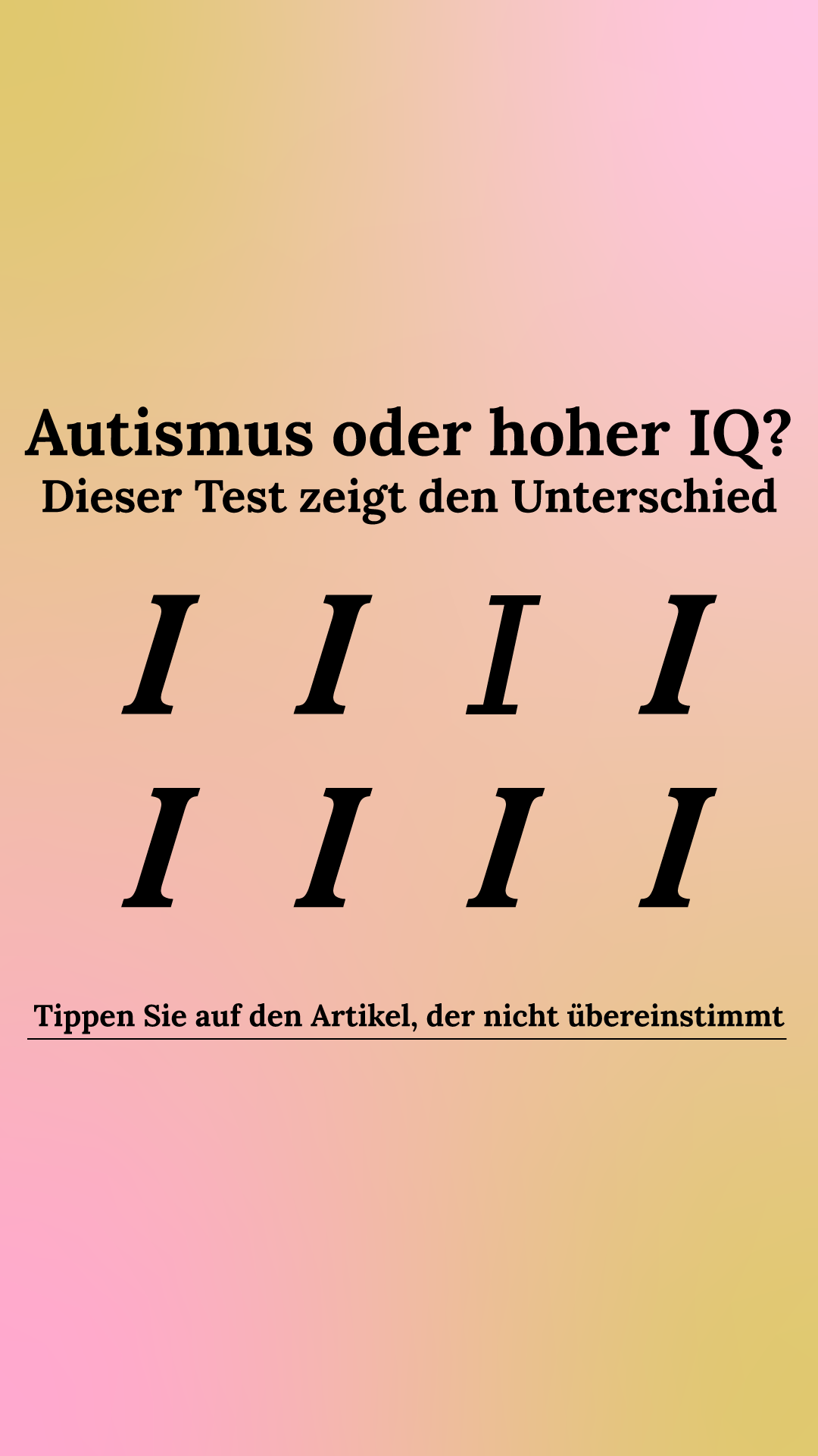 International Brain Test Facebook ad