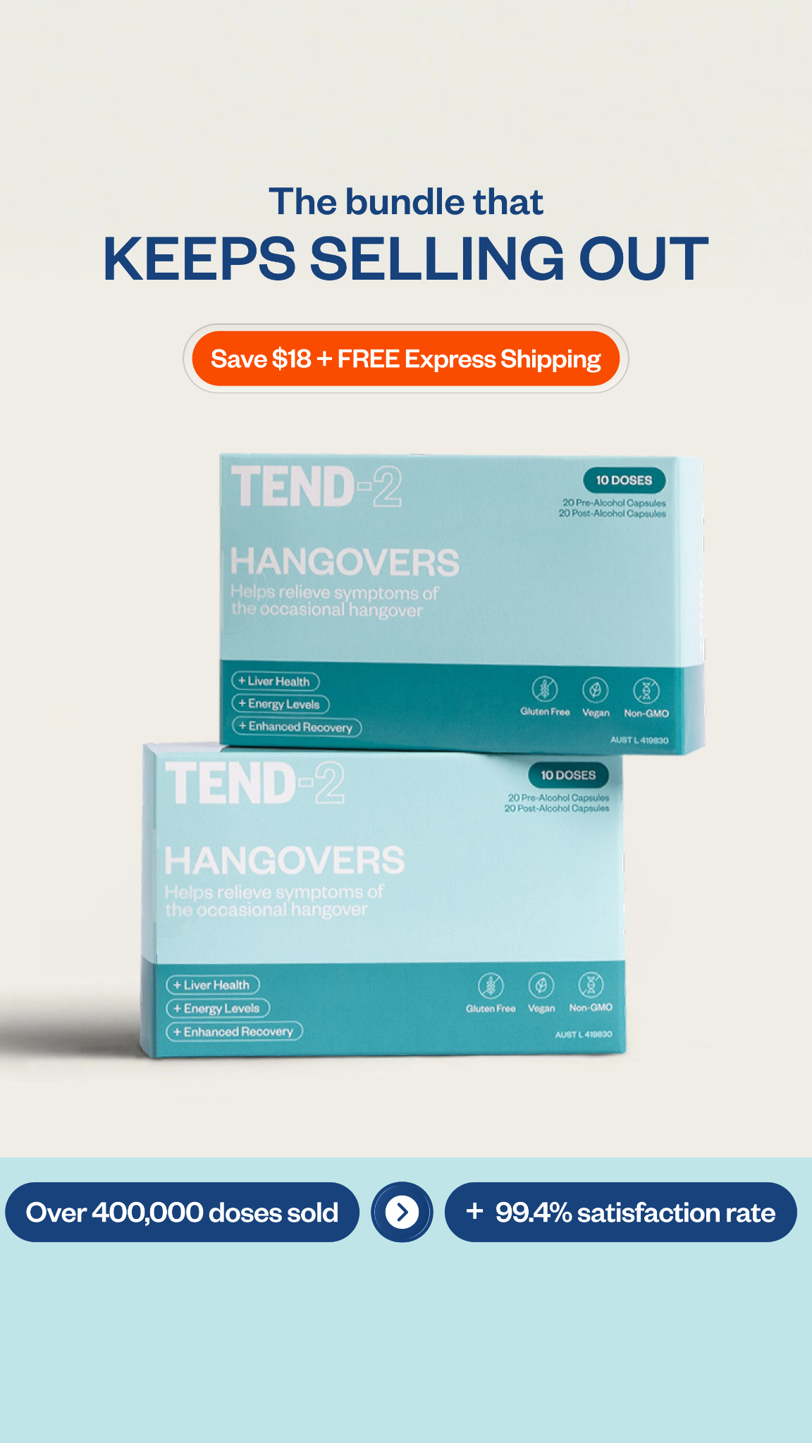 Tend-2 Facebook ad