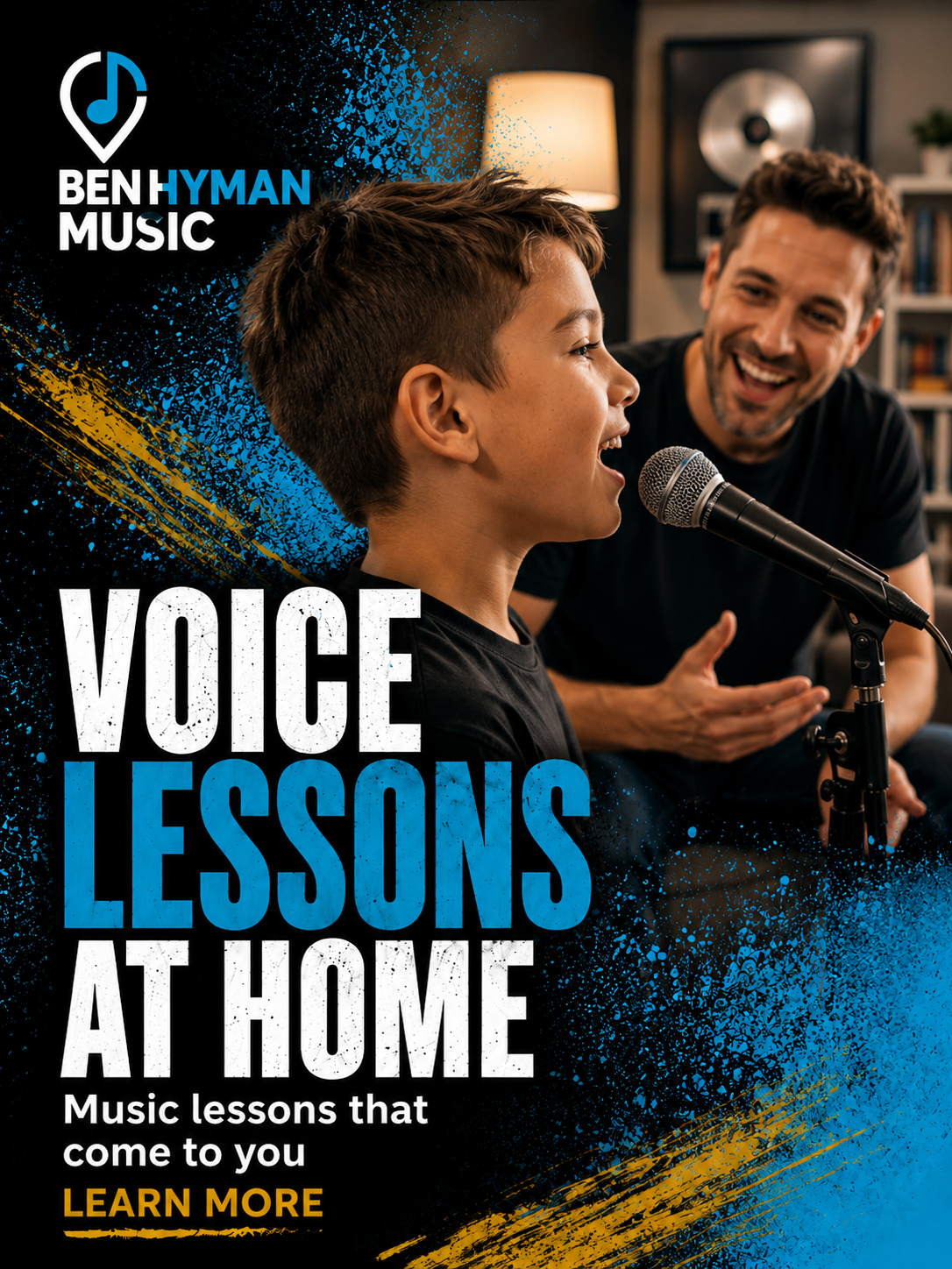 Ben Hyman Music Facebook ad: In-Home Private Music Lessons