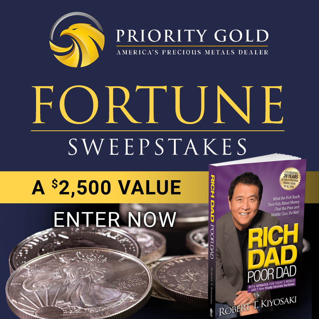 Priority Gold Facebook ad: Win $2,000 Worth of Silver