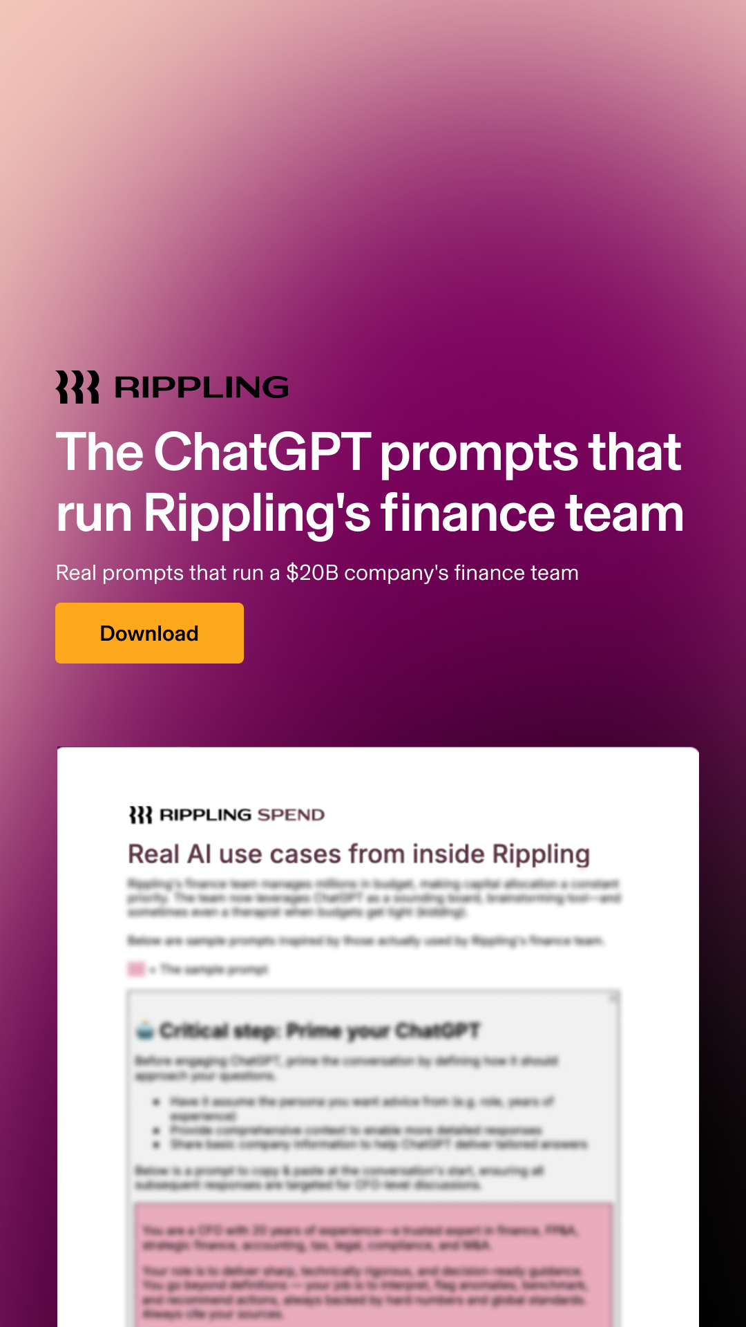Rippling Facebook ad