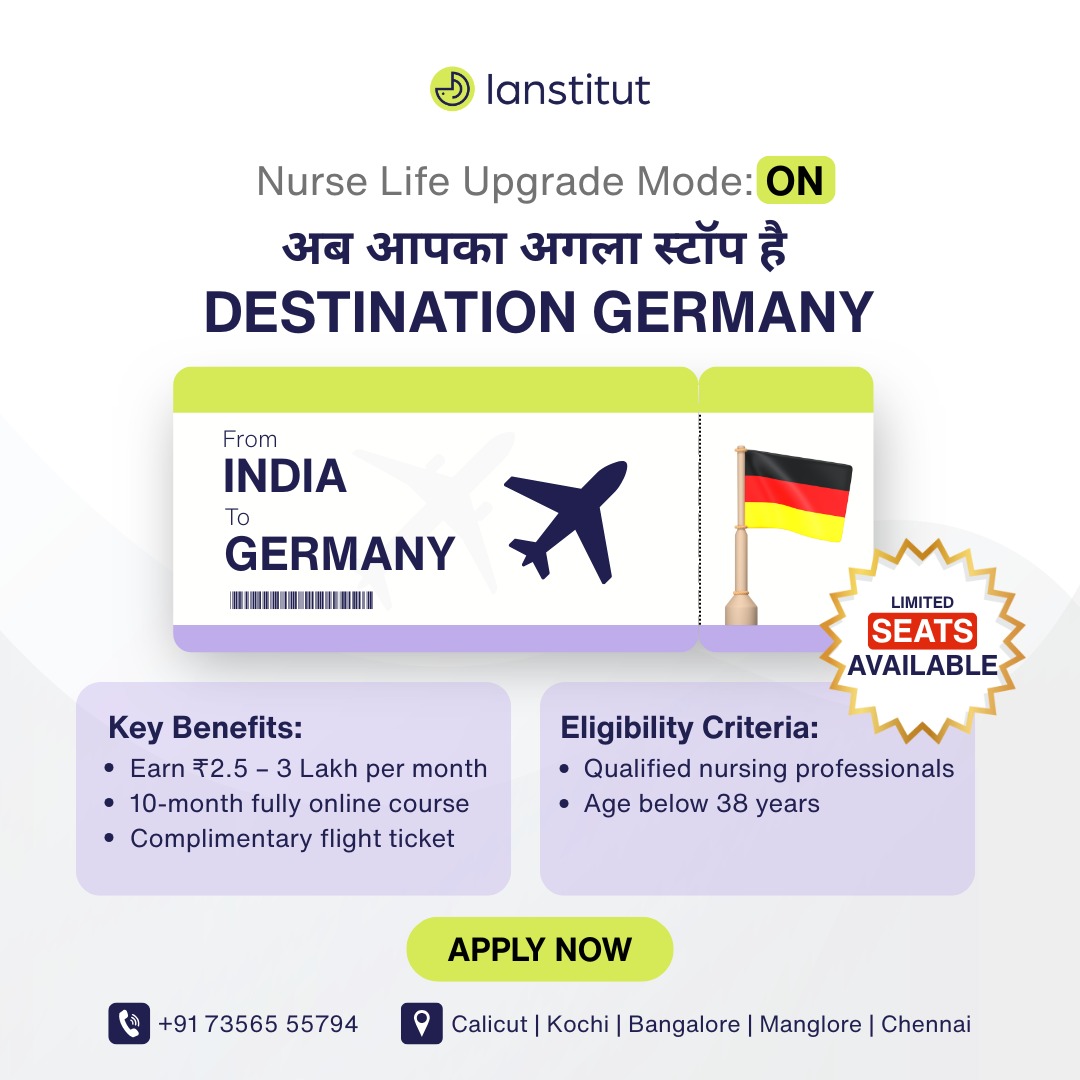 Lanstitut.Bangalore Facebook ad: Learn German (A1-B2) in 10 months